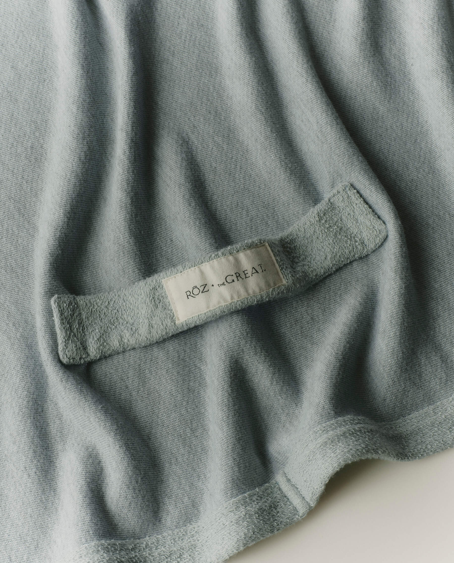 RŌZ + The GREAT The Sweatshirt Hair Towel. -- Seaglass - Image 5