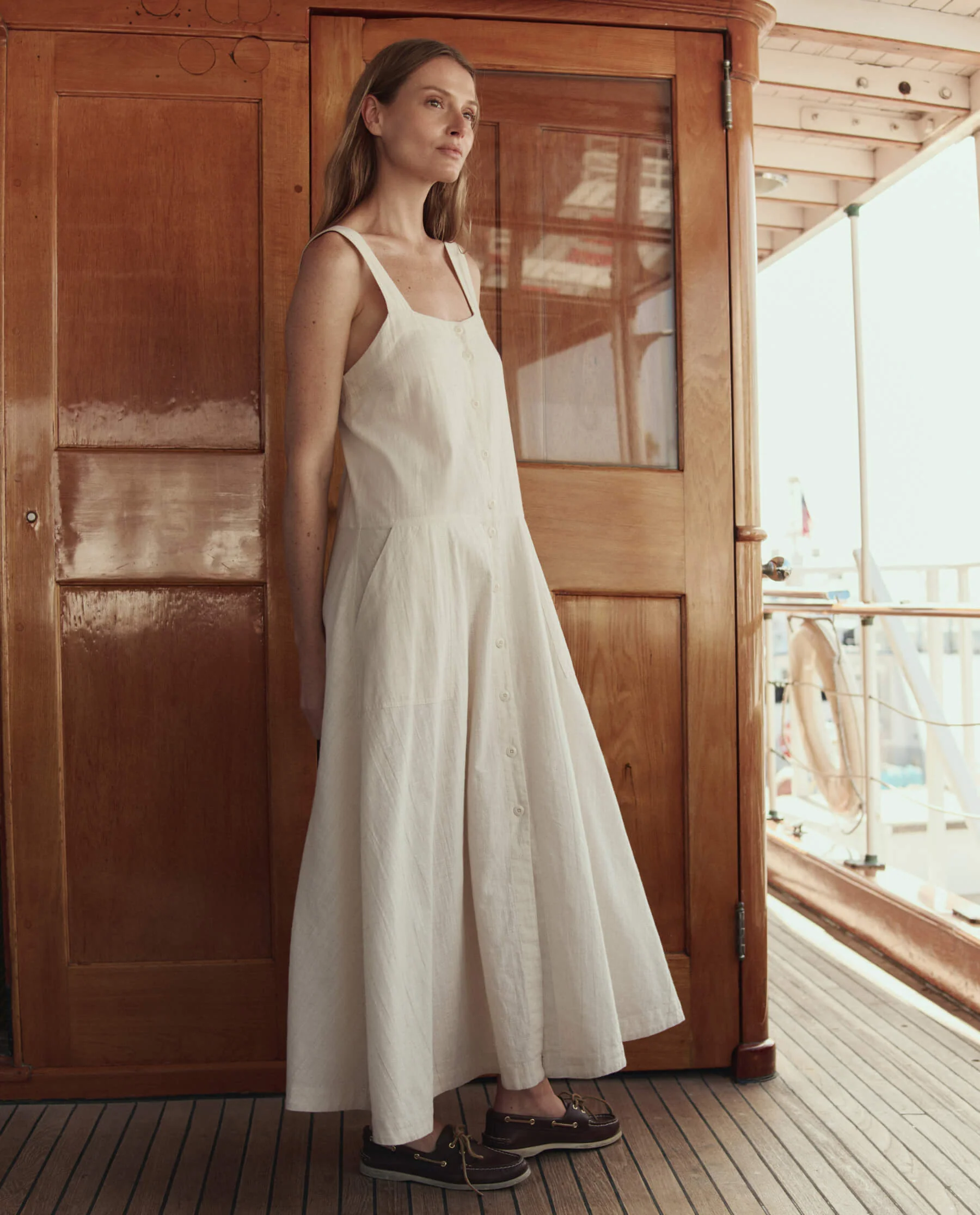 The Apron Dress. -- Natural - Image 2