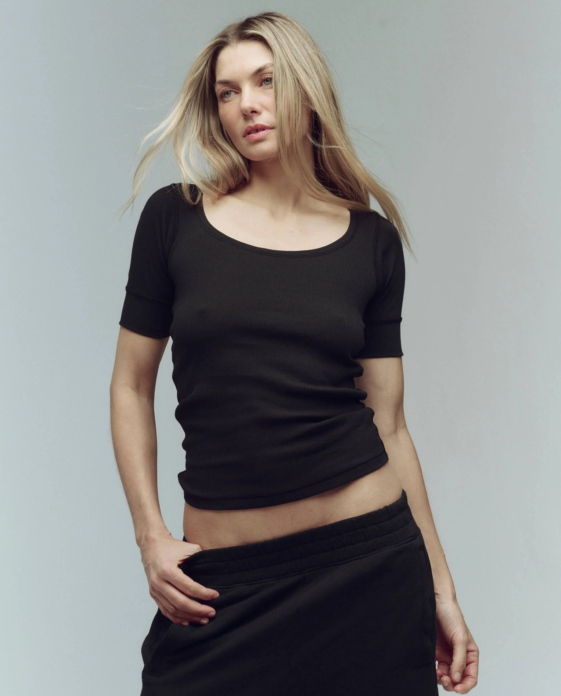 The Baby Rib Ballet Tee. -- Almost Black - Image 4