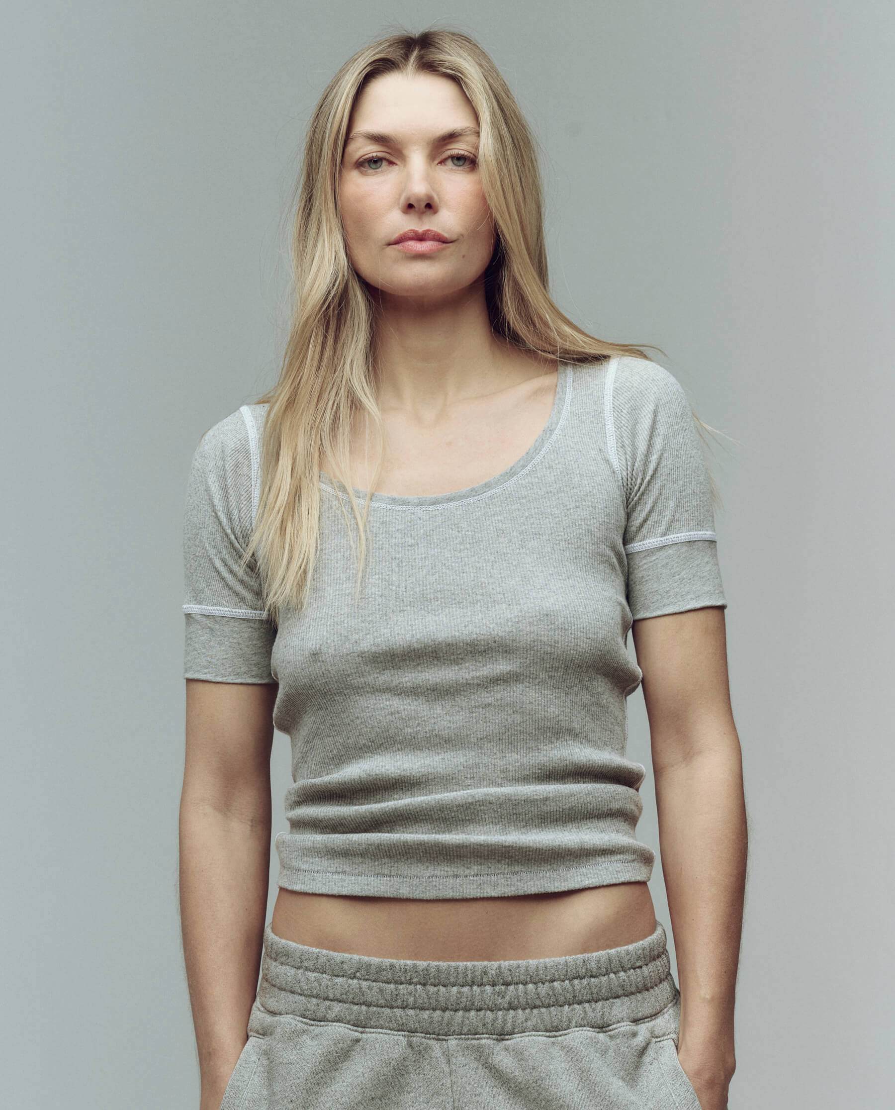 The Baby Rib Ballet Tee. -- Heather Grey - Image 5