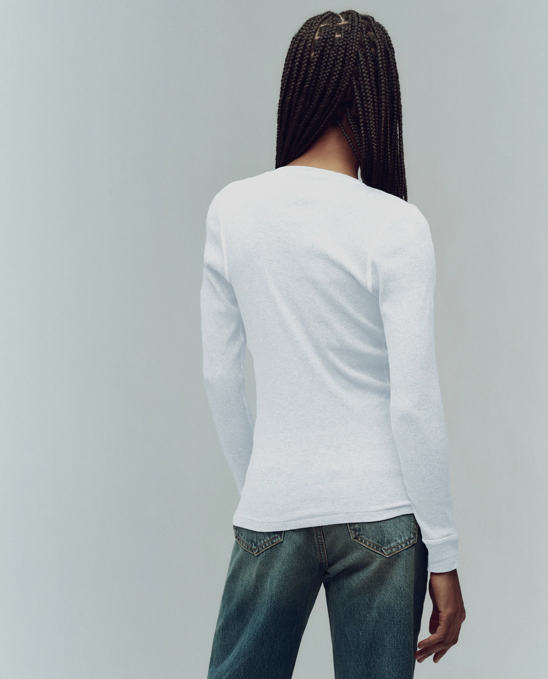The Baby Rib Henley. -- True White - Image 3