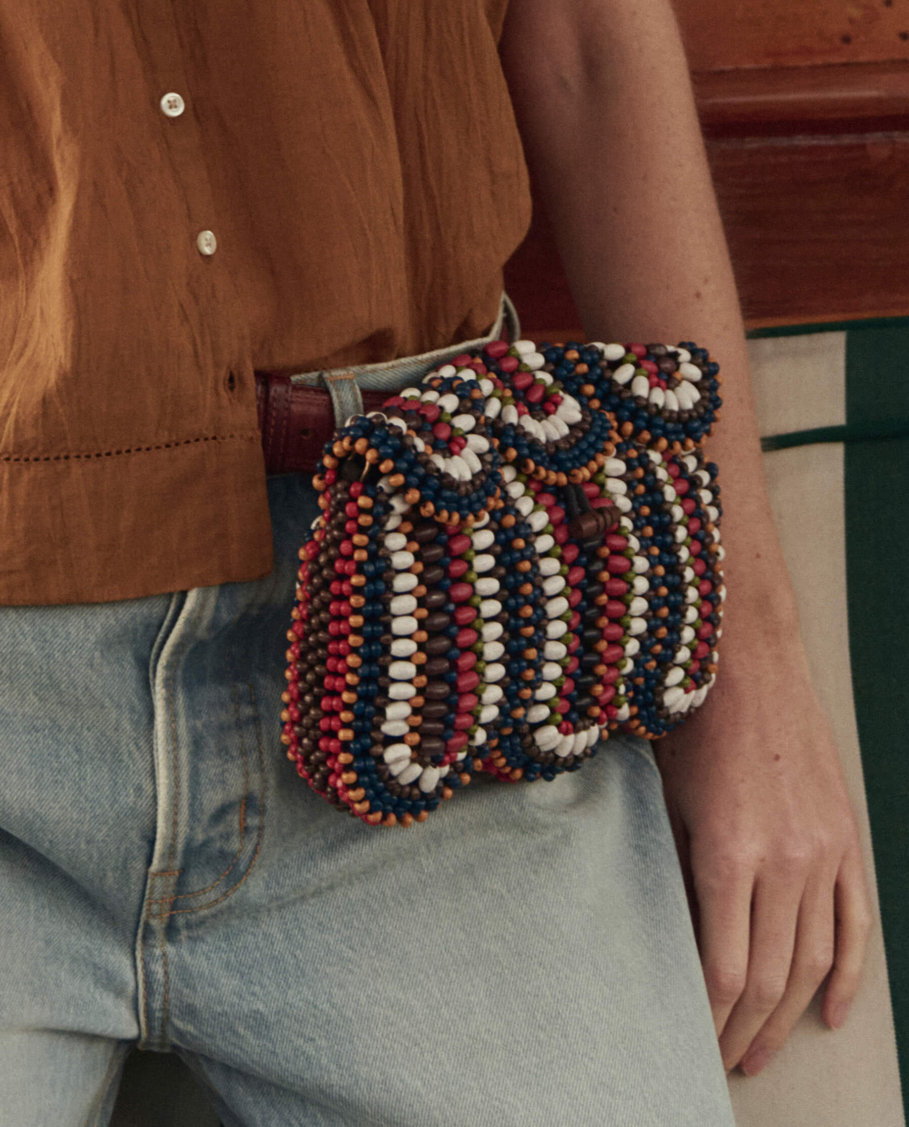 The Beaded Clutch. -- Cabana Stripe - Image 4