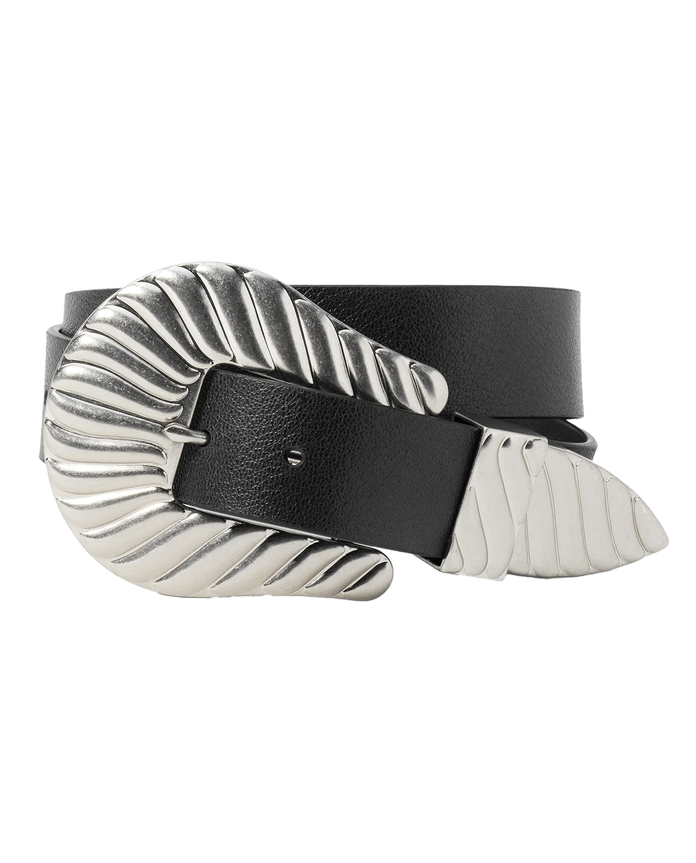 The Big Buckle Belt. -- Black With Silver - Image 5