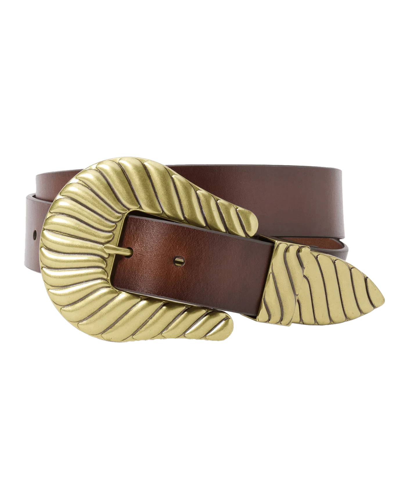 The Big Buckle Belt. -- Cognac With Brass - Image 6