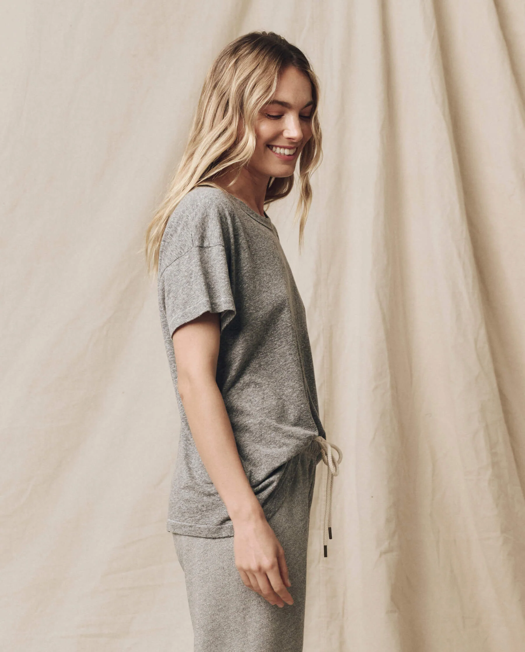 The Boxy Crew. Solid -- Heather Grey - Image 3