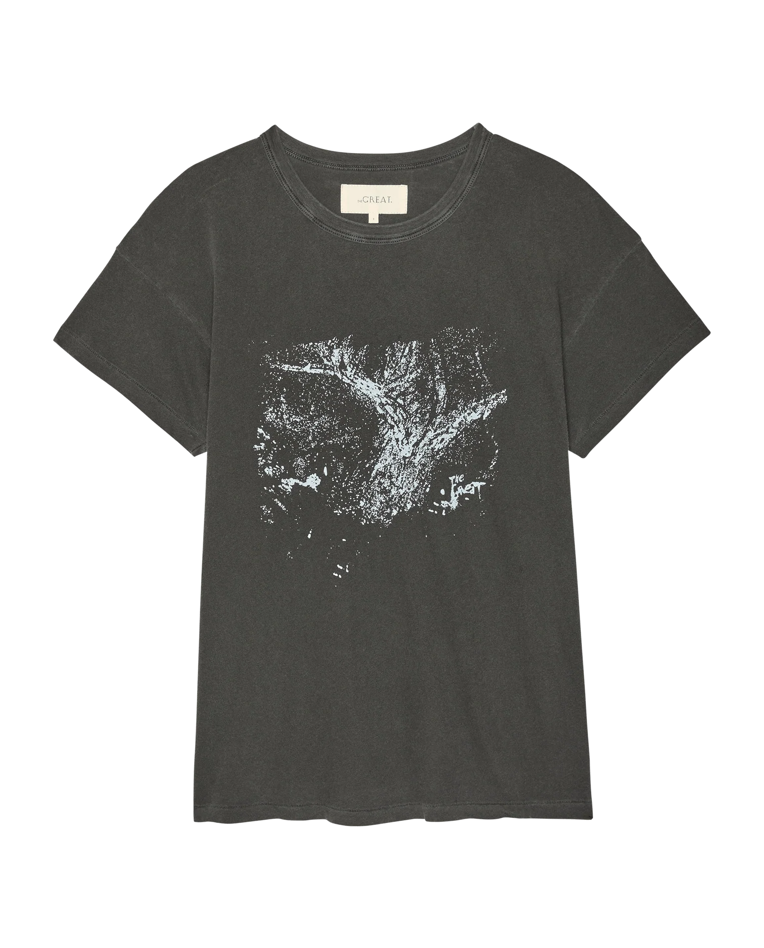 The Boxy Crew W/ Shadow Oak Graphic. -- Washed Black - Image 6