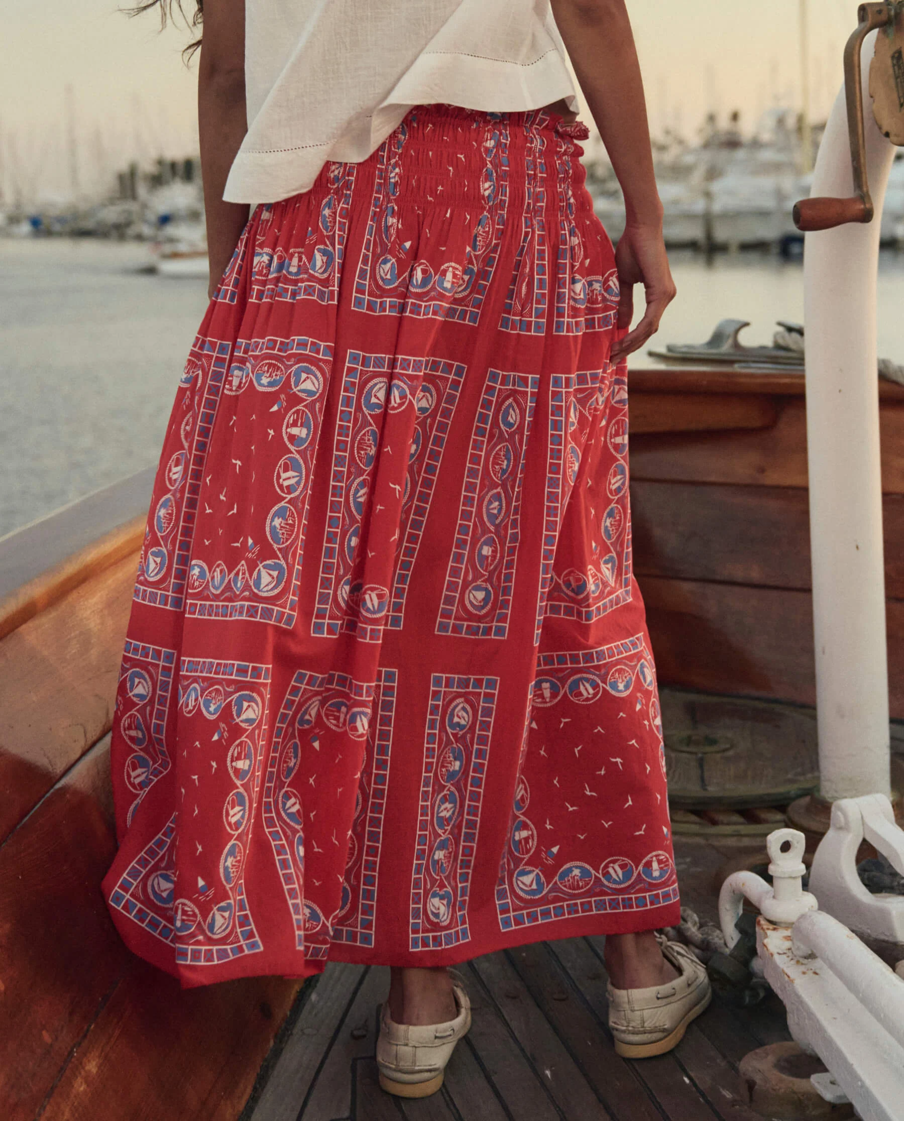 The Canary Skirt. -- Red Sailboat Bandana - Image 4