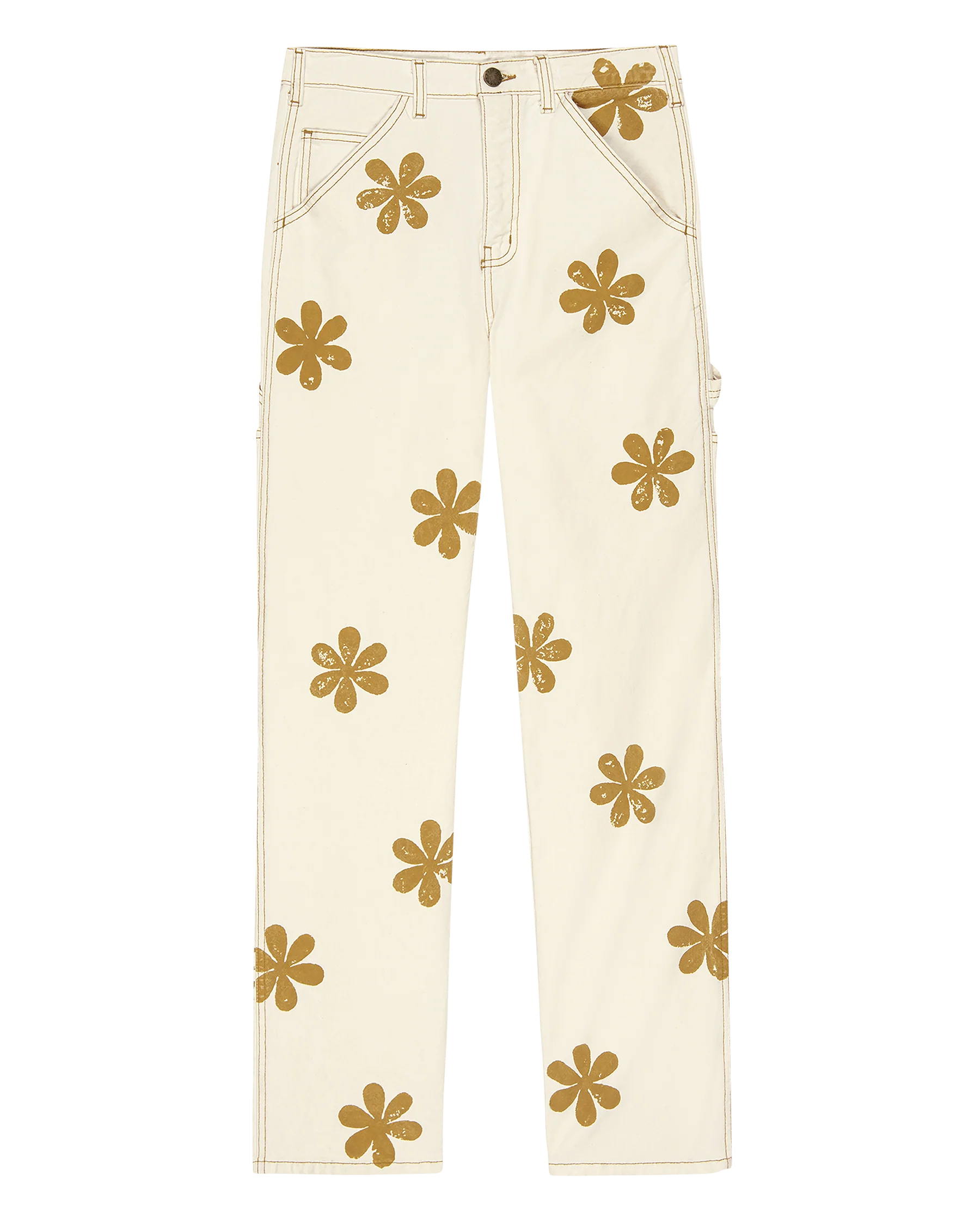 The Carpenter Pant with Daisy Stamp. -- Natural - Image 6