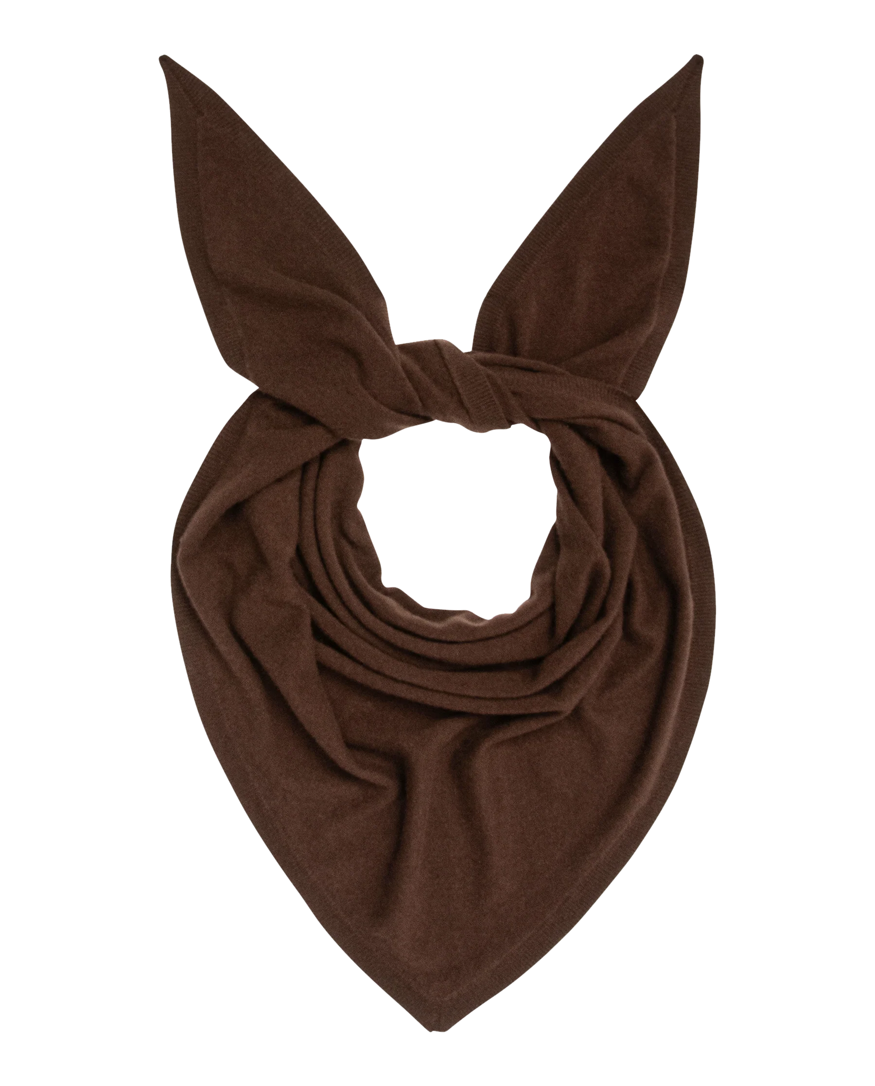The Cashmere Kerchief Scarf. -- Chocolate - Image 4