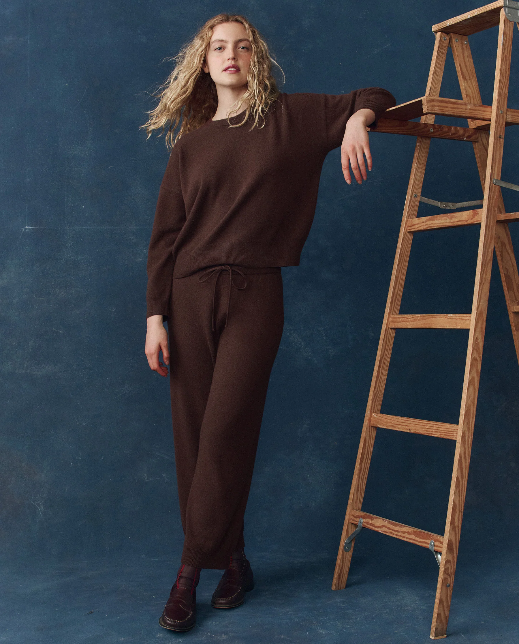 The Cashmere Lantern Pant. -- Chocolate - Image 3