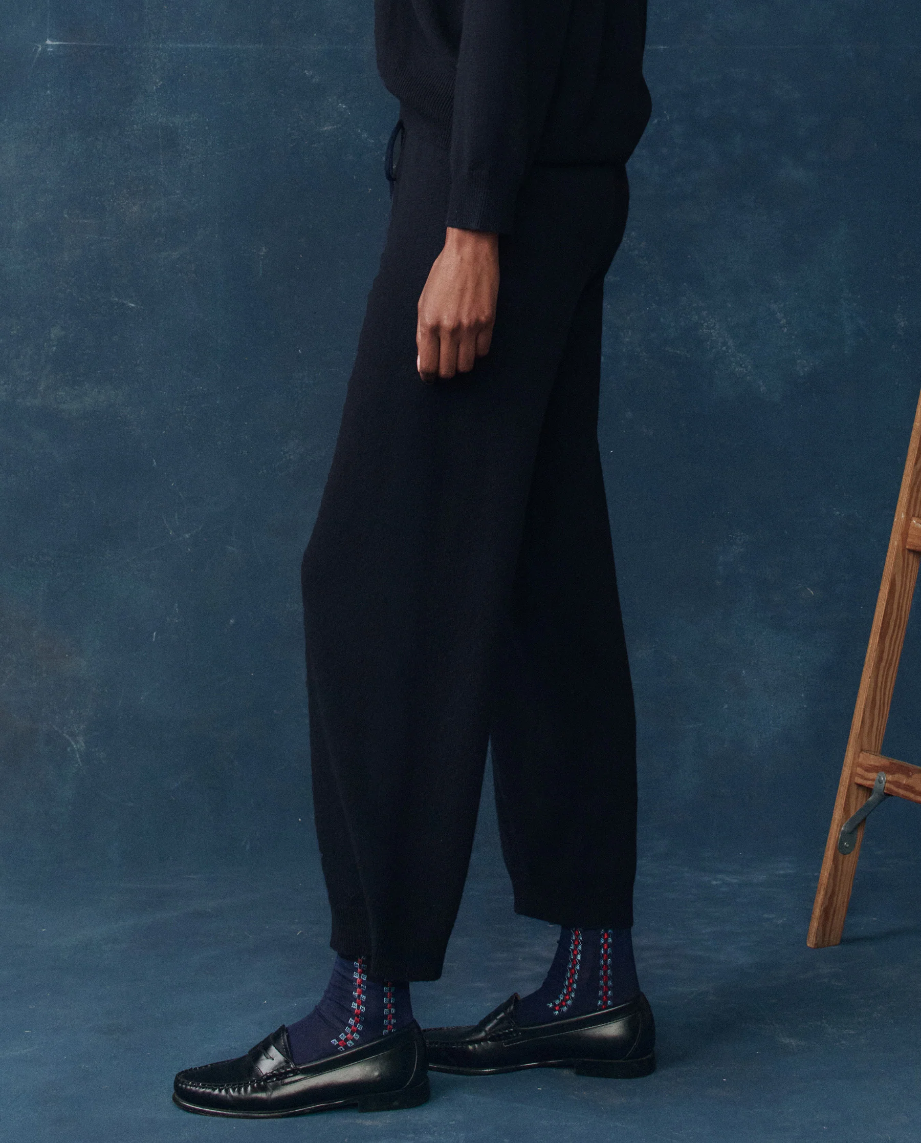 The Cashmere Lantern Pant. -- Navy - Image 3