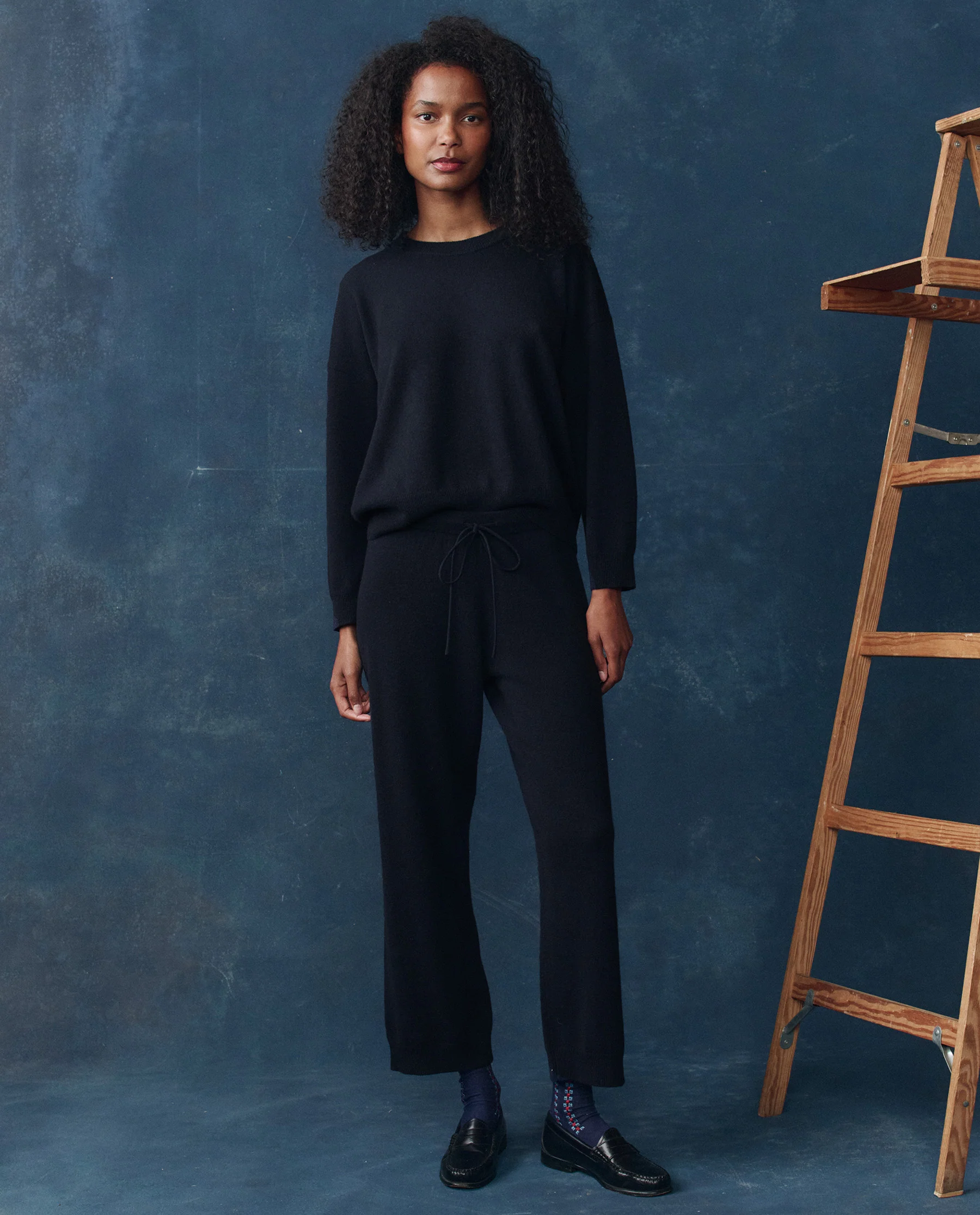The Cashmere Lantern Pant. -- Navy - Image 4