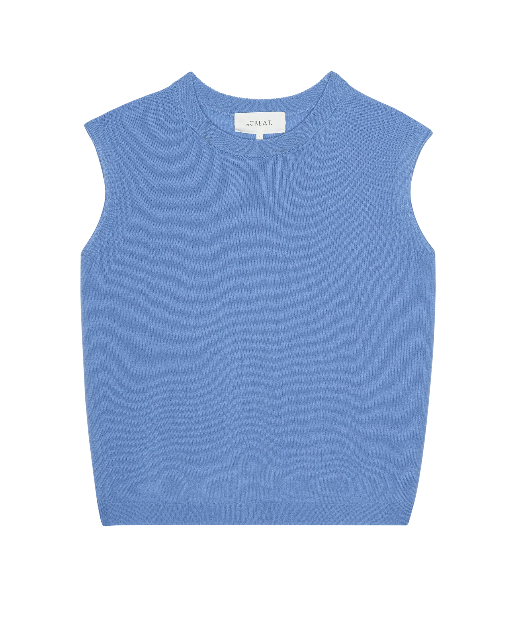 The Cashmere Pullover Vest. -- Soft Blue - Image 5