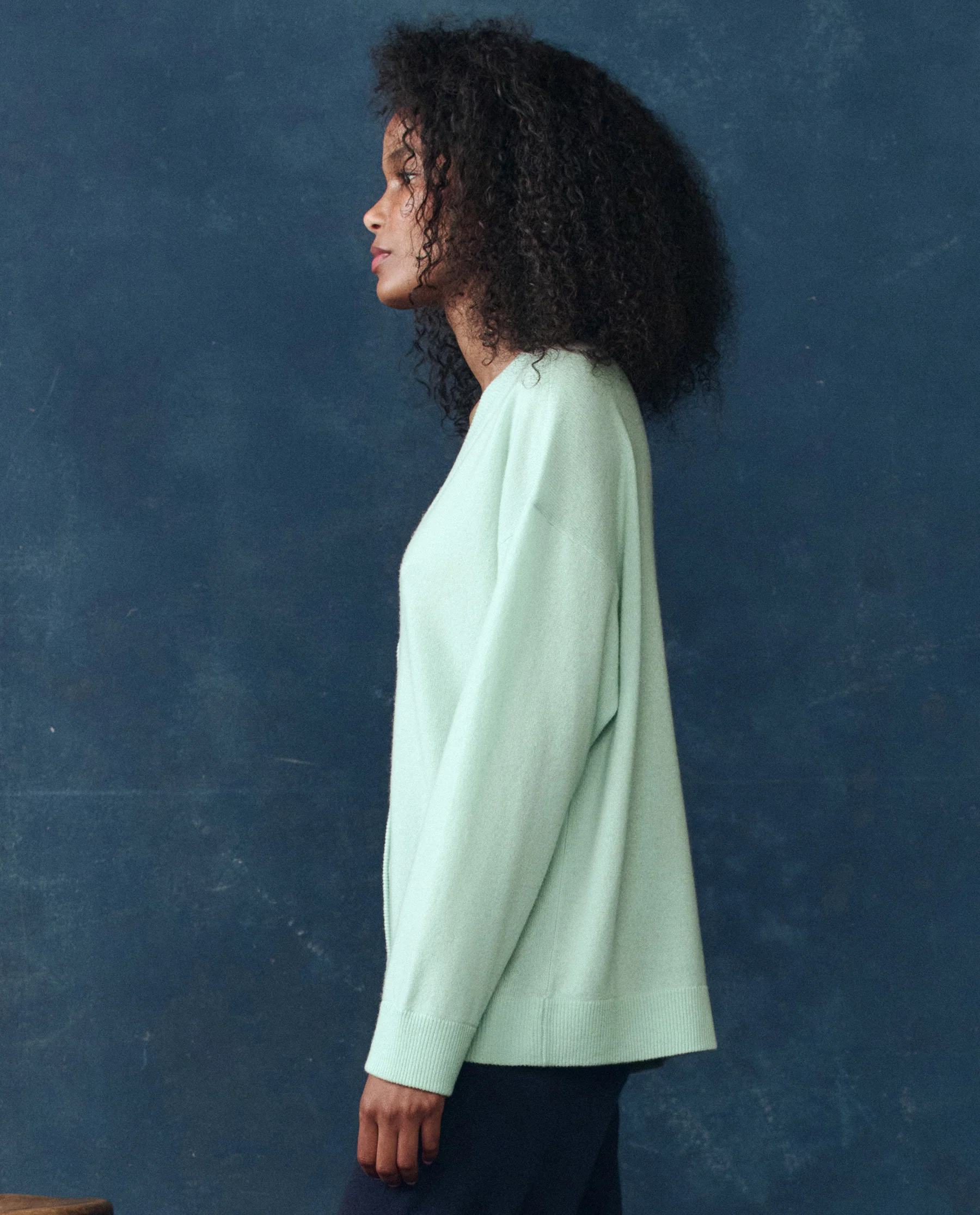 The Cashmere Slouch Cardigan. -- Mint - Image 3