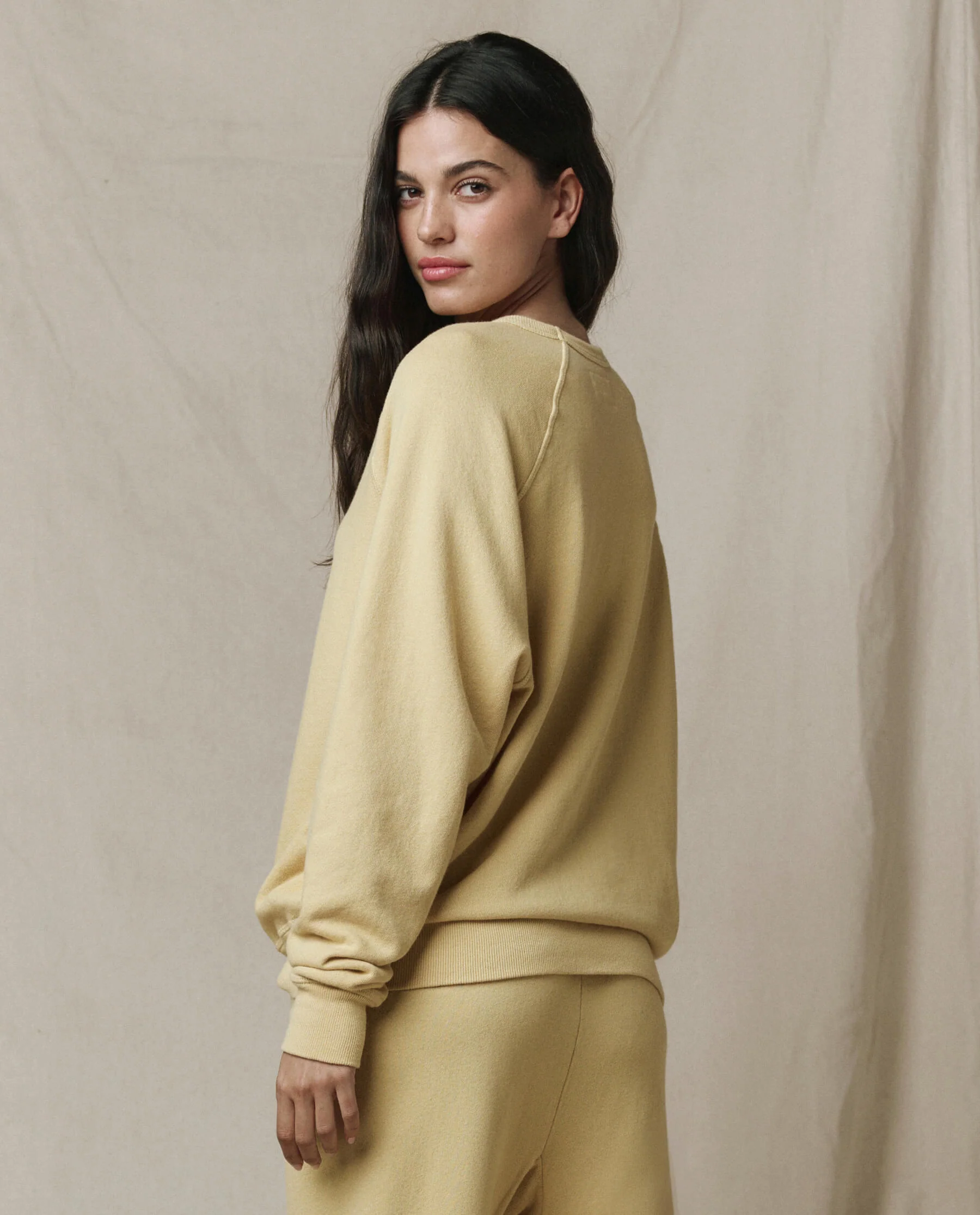 The College Sweatshirt. Solid -- Butter Yellow - Image 2