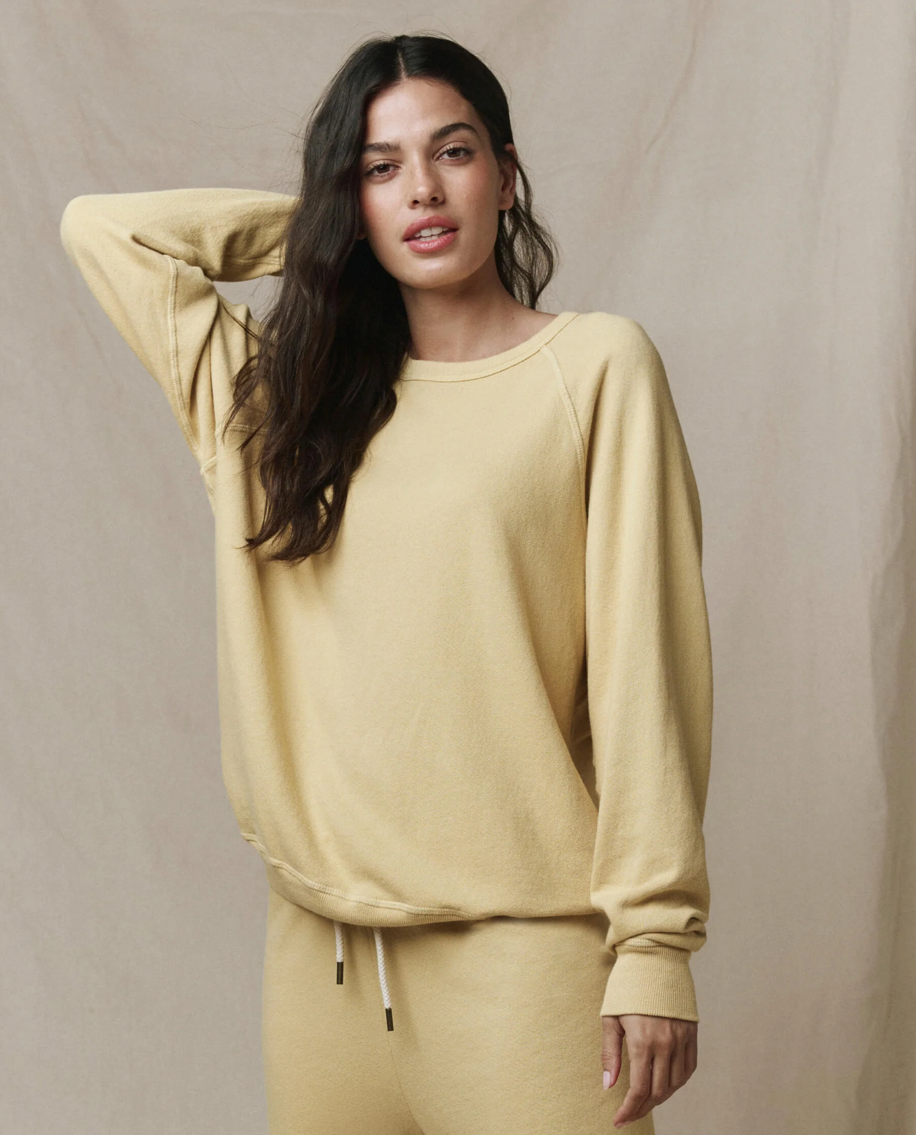 The College Sweatshirt. Solid -- Butter Yellow - Image 3