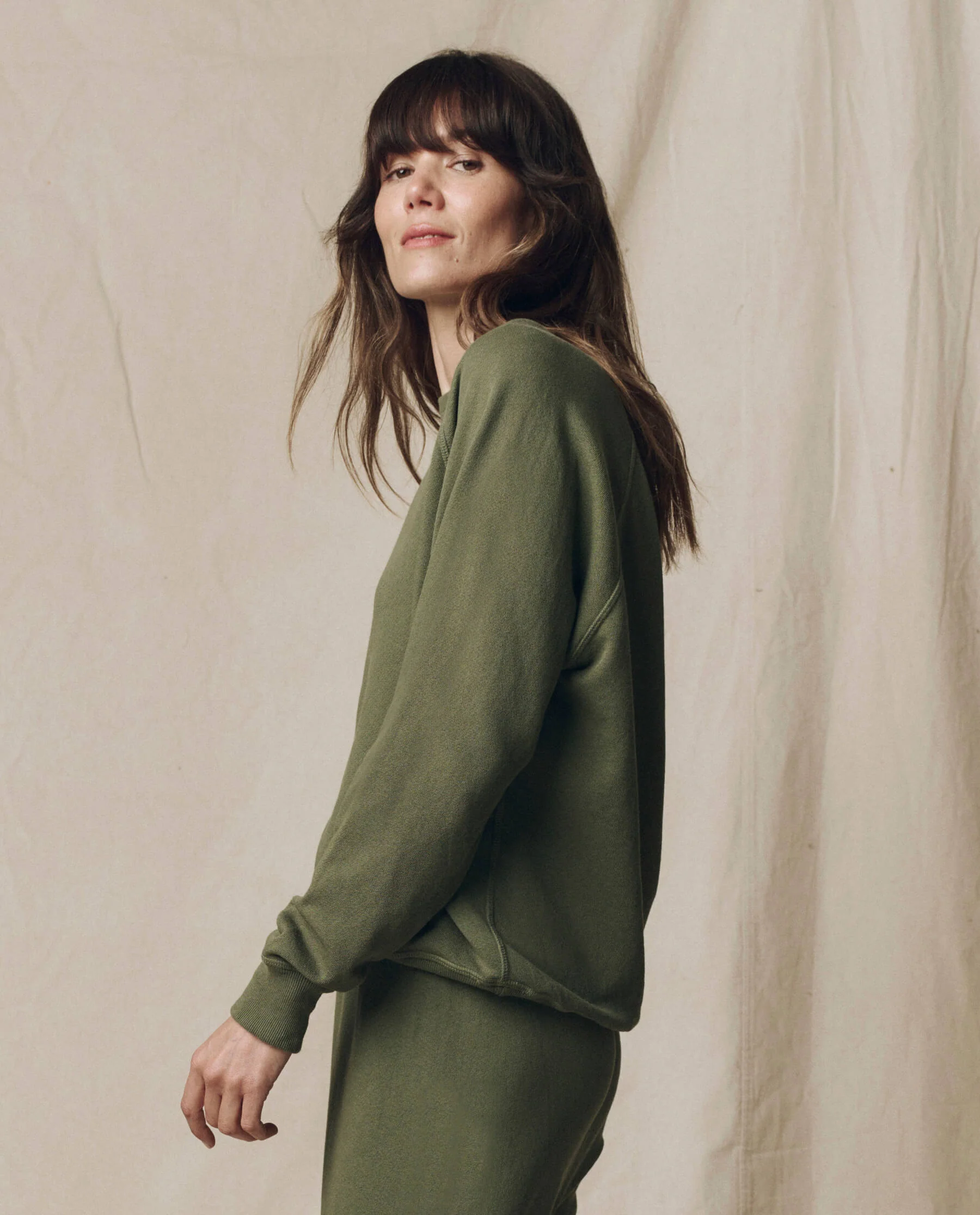 The College Sweatshirt. Solid -- Heritage Army - Image 3