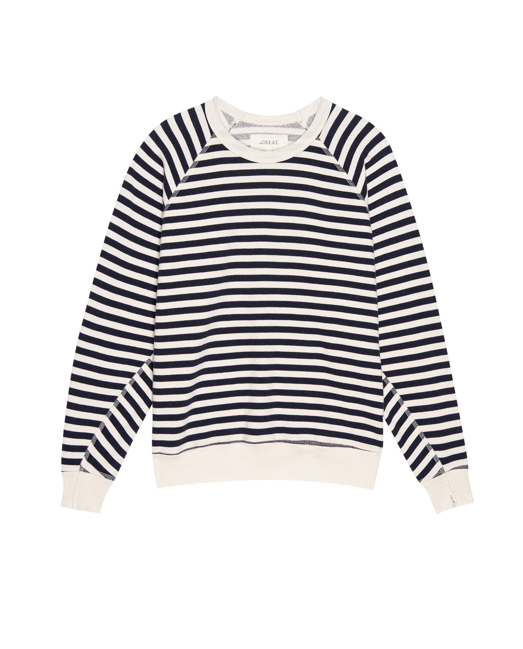 The College Sweatshirt. Novelty. -- Navy Sailor Stripe - Image 6