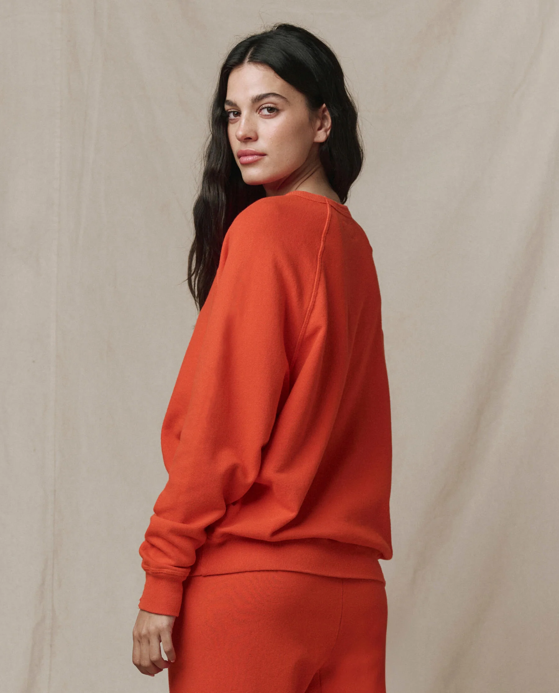 The College Sweatshirt. Solid -- Persimmon - Image 2