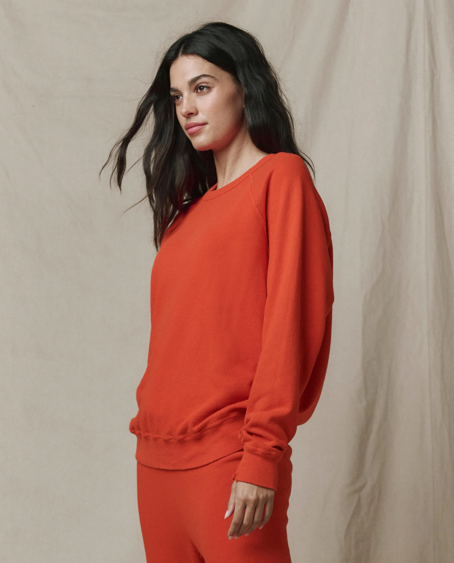 The College Sweatshirt. Solid -- Persimmon - Image 3