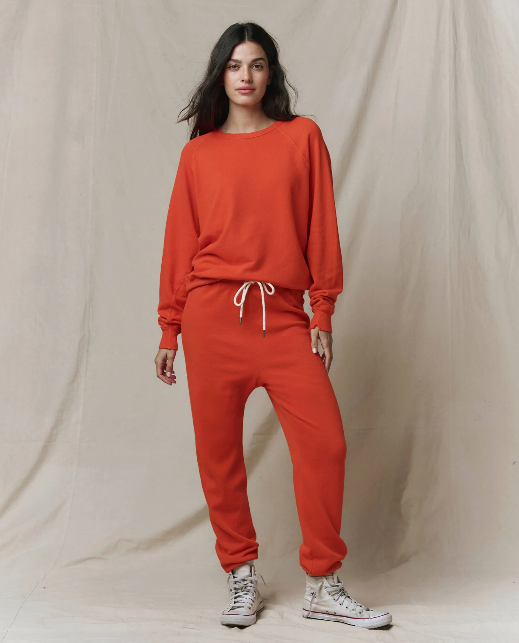 The College Sweatshirt. Solid -- Persimmon - Image 4