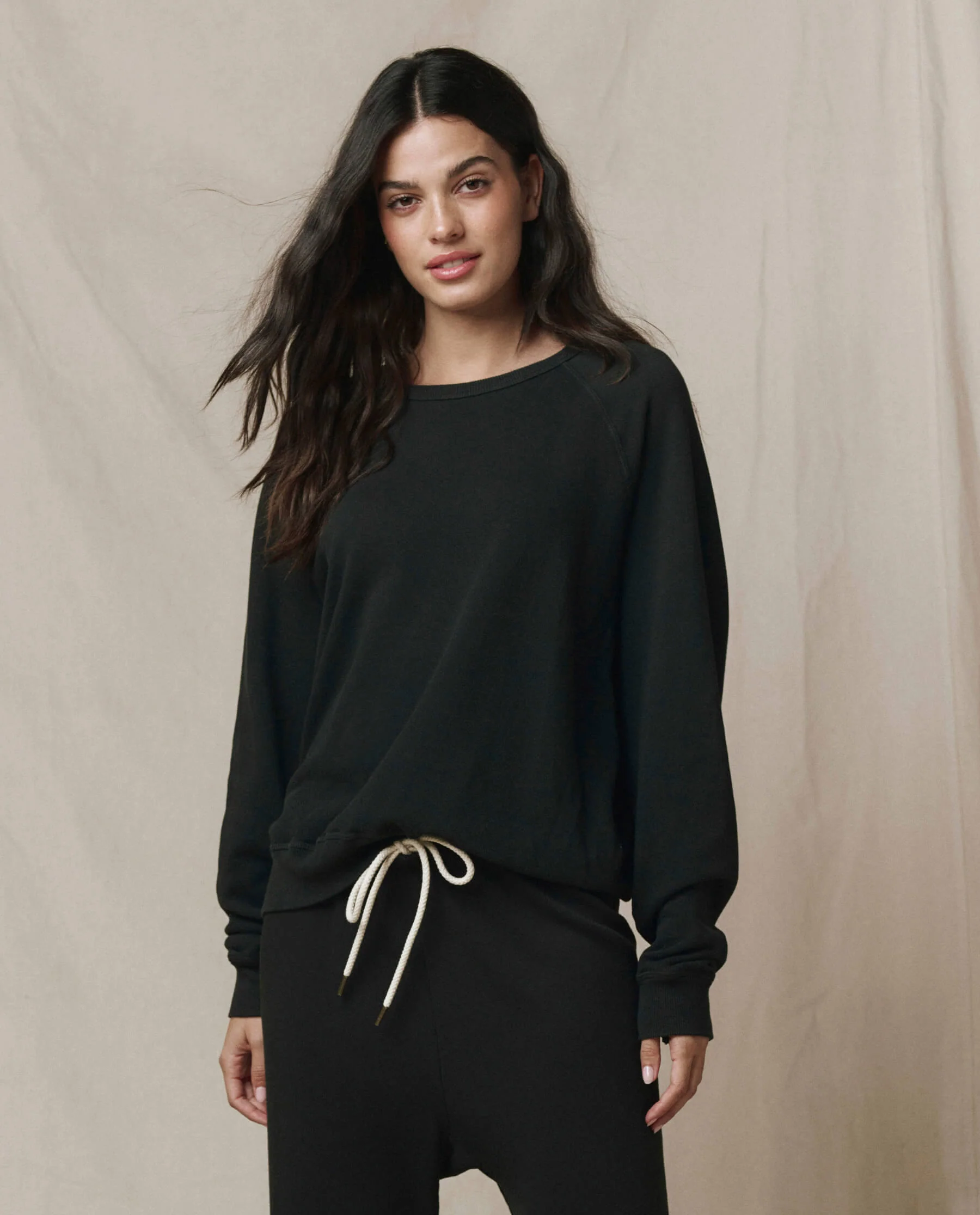 The College Sweatshirt. Solid -- Almost Black - Image 3