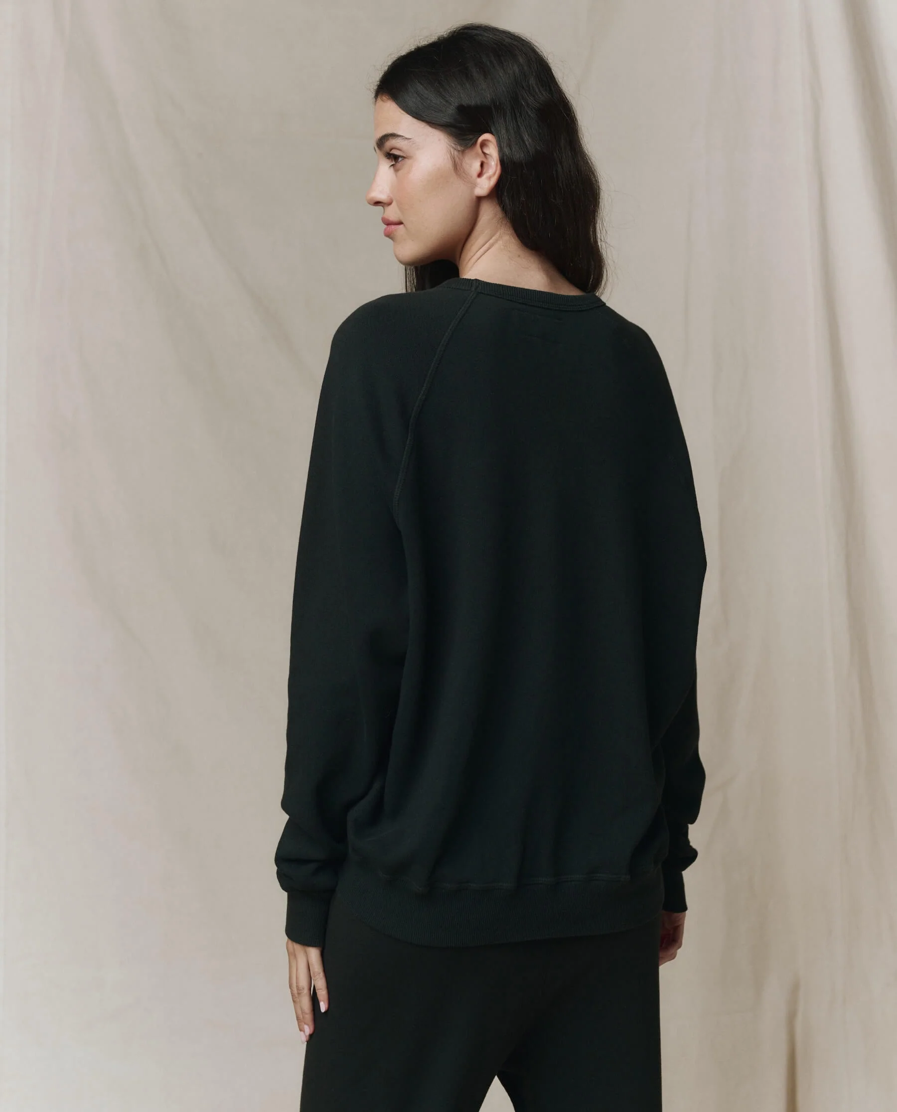 The College Sweatshirt. Solid -- Almost Black - Image 4