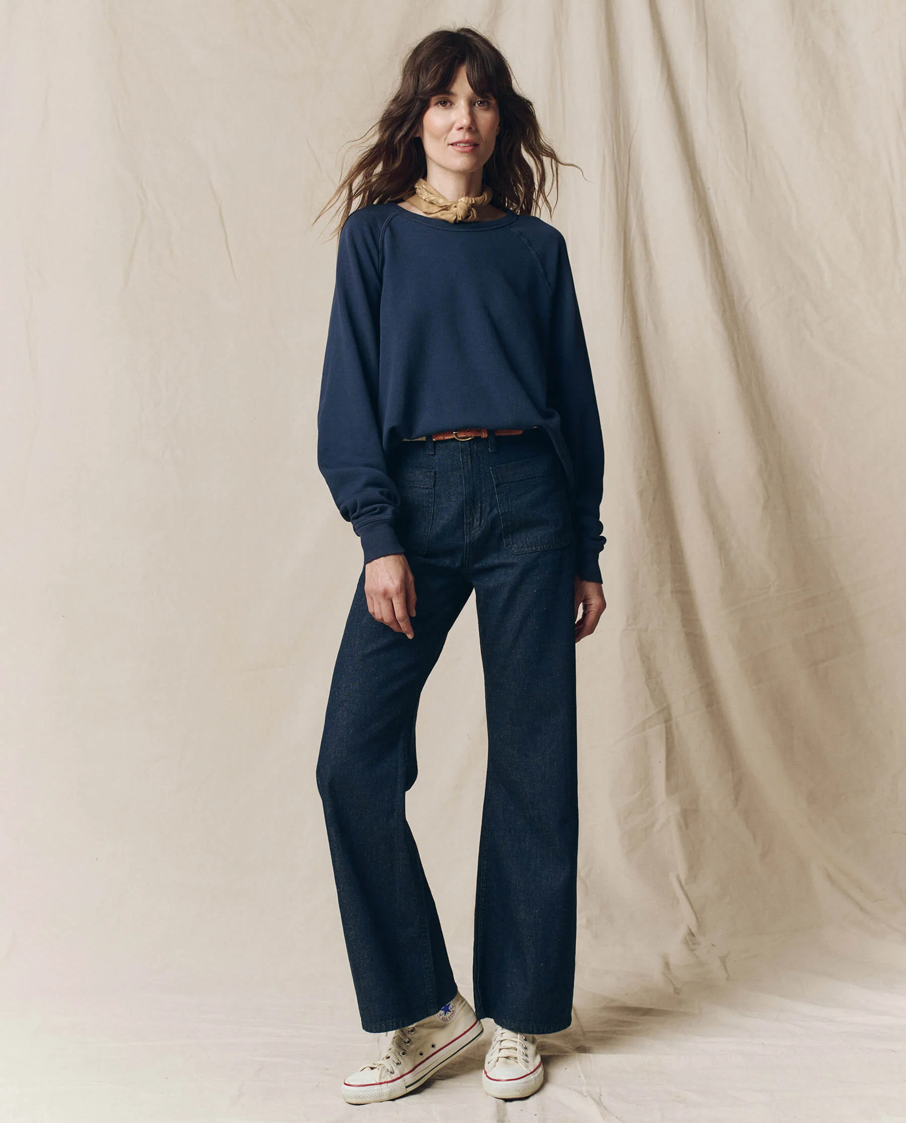 The College Sweatshirt. Solid -- True Navy - Image 4