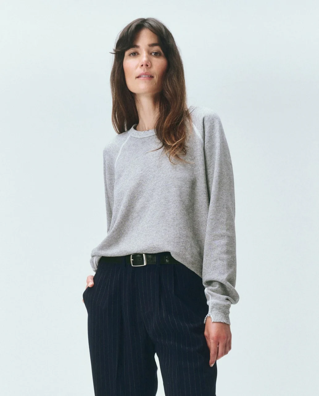 The College Sweatshirt. Solid -- Varsity Grey - Image 4