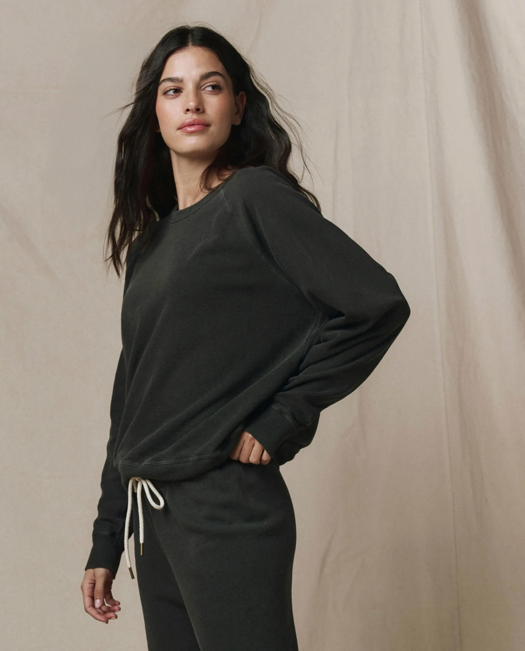 The College Sweatshirt. Solid -- Washed Black - Image 3