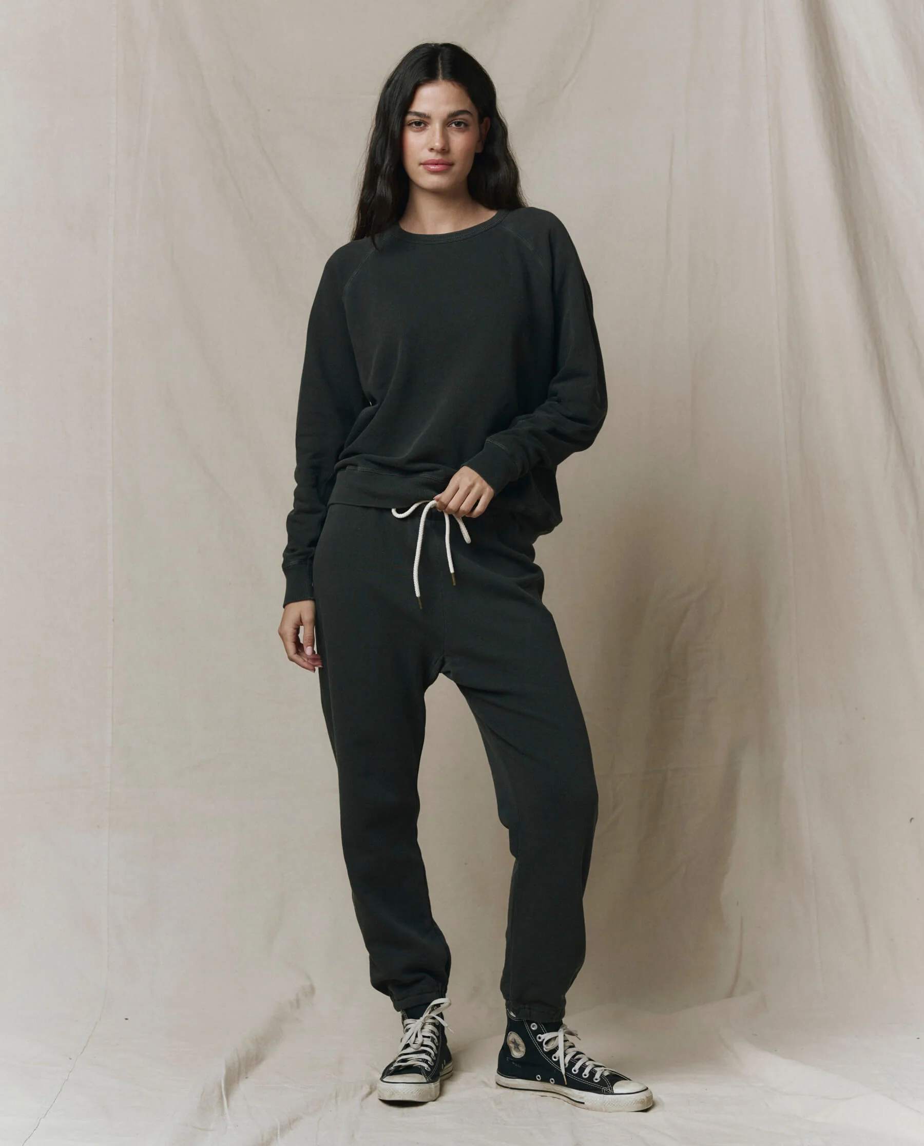 The College Sweatshirt. Solid -- Washed Black - Image 4