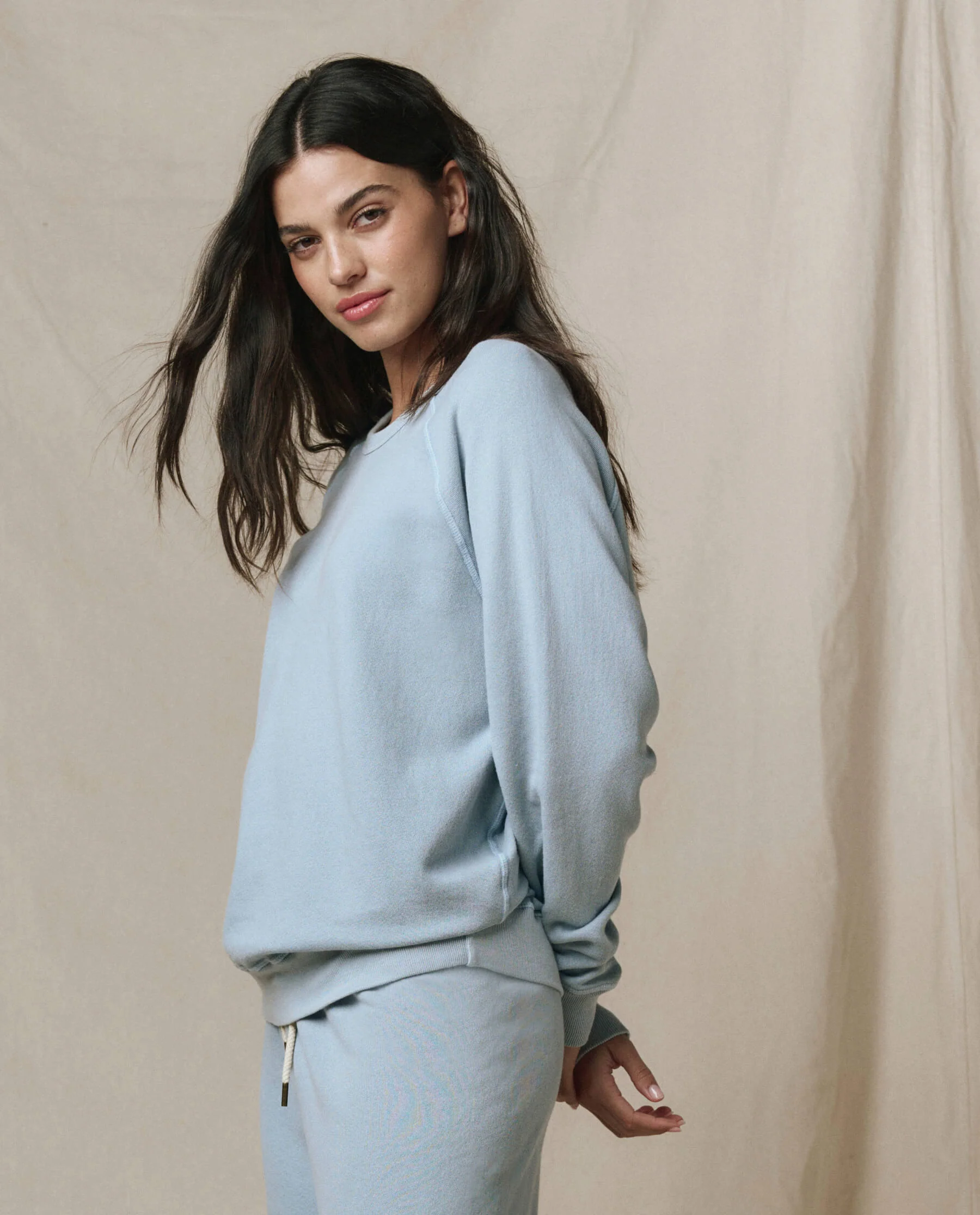 The College Sweatshirt. Solid -- Whisper Blue - Image 2