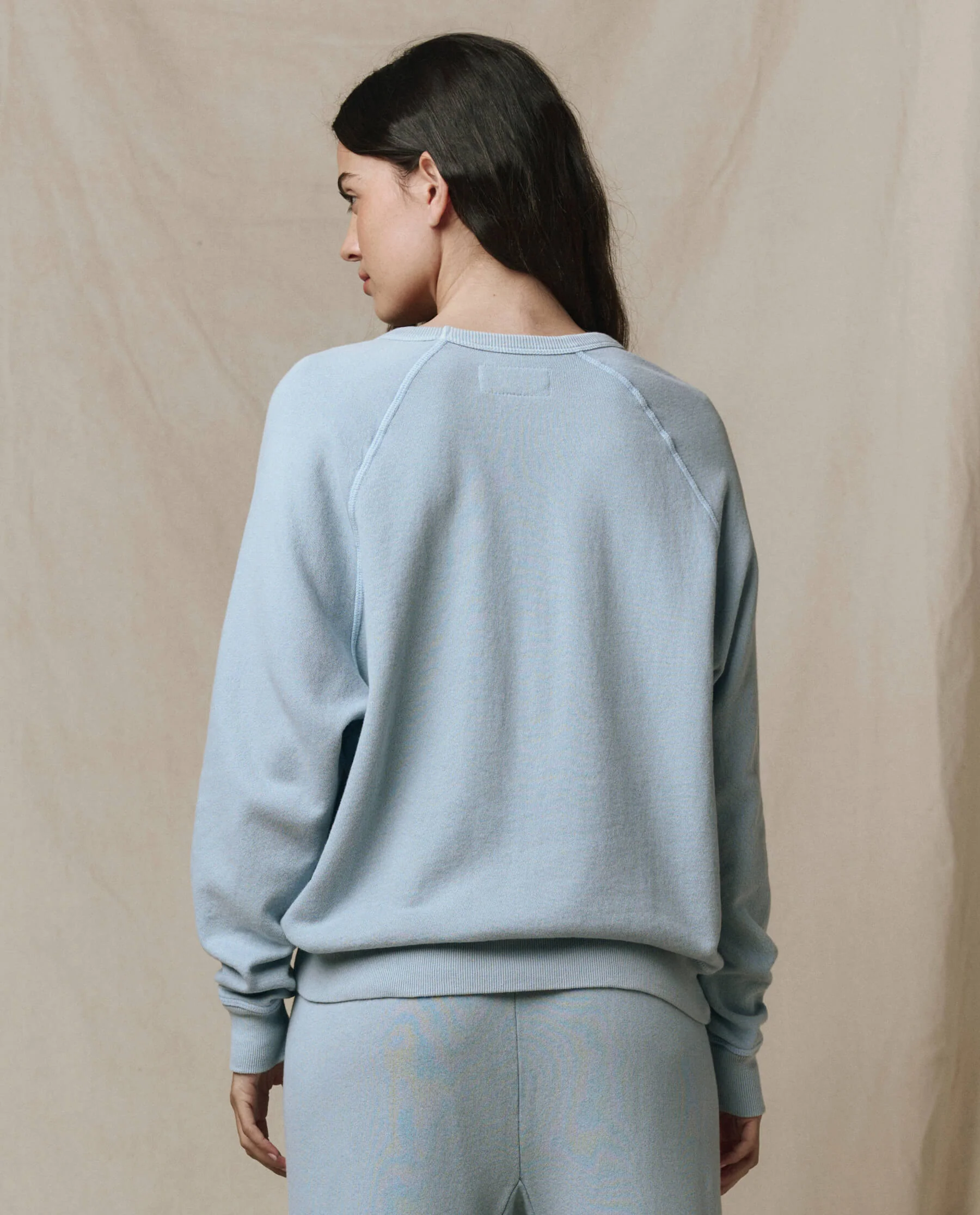 The College Sweatshirt. Solid -- Whisper Blue - Image 3
