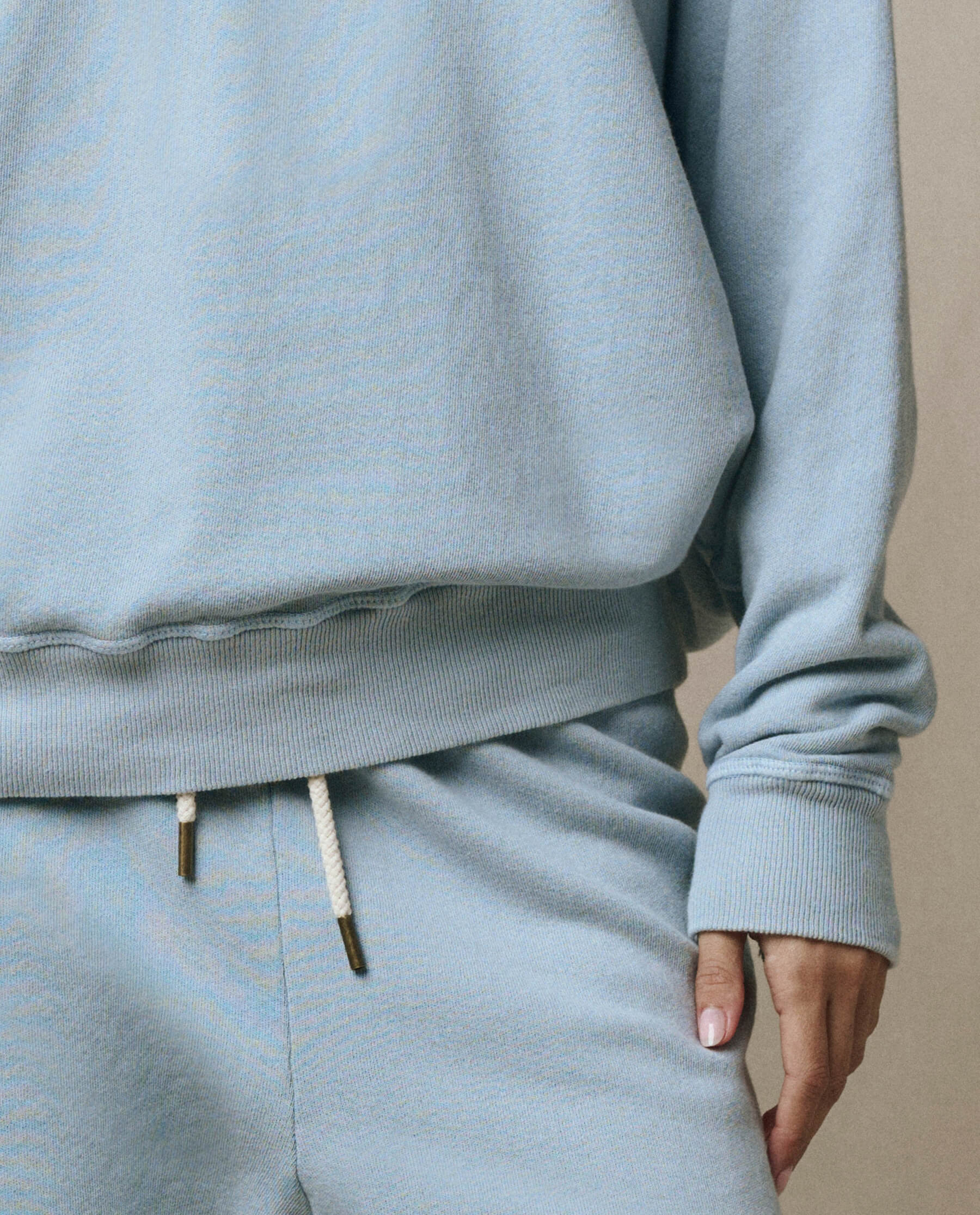 The College Sweatshirt. Solid -- Whisper Blue - Image 5