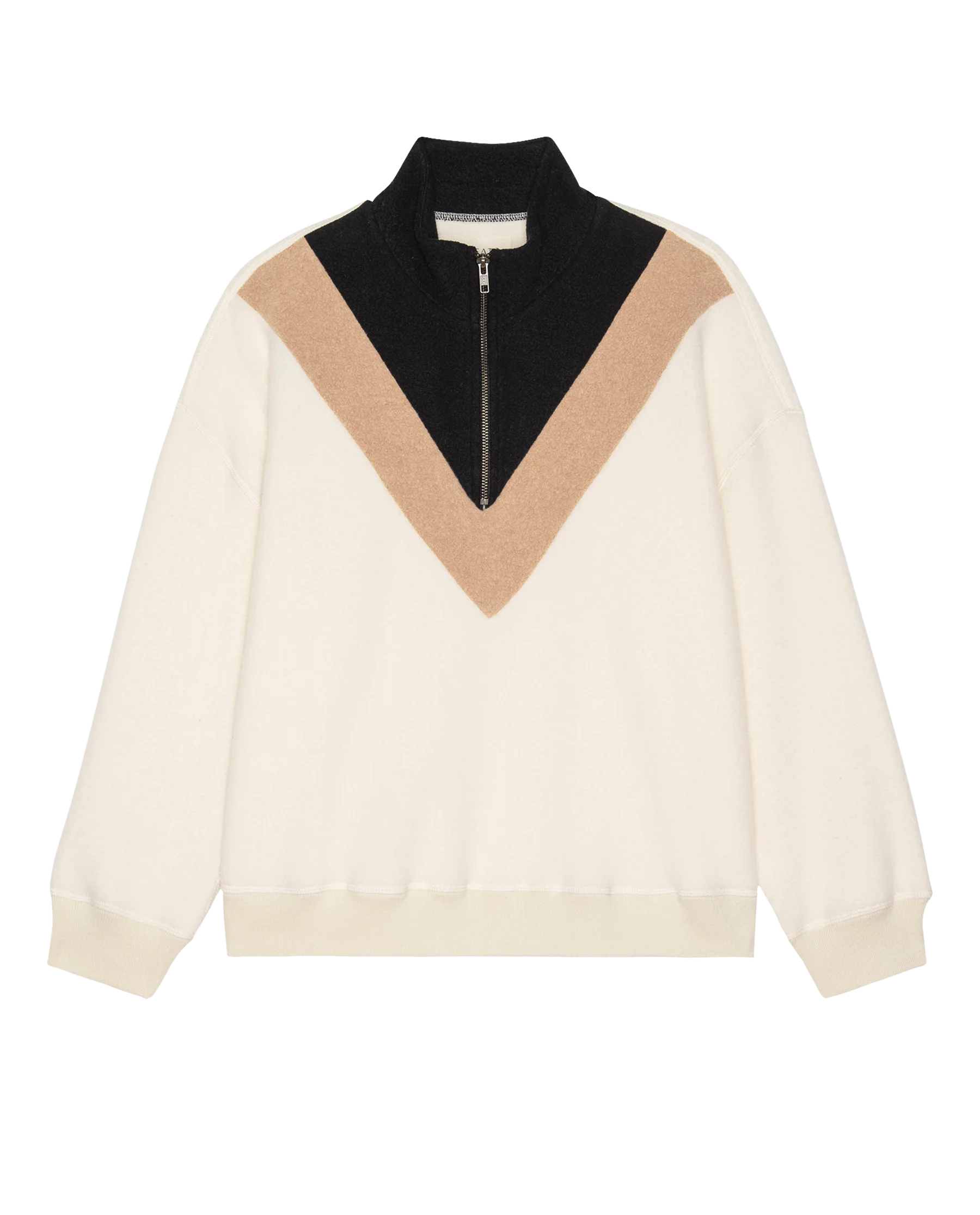 The Colorblock Plush Chalet Sweatshirt. -- Washed White - Image 5