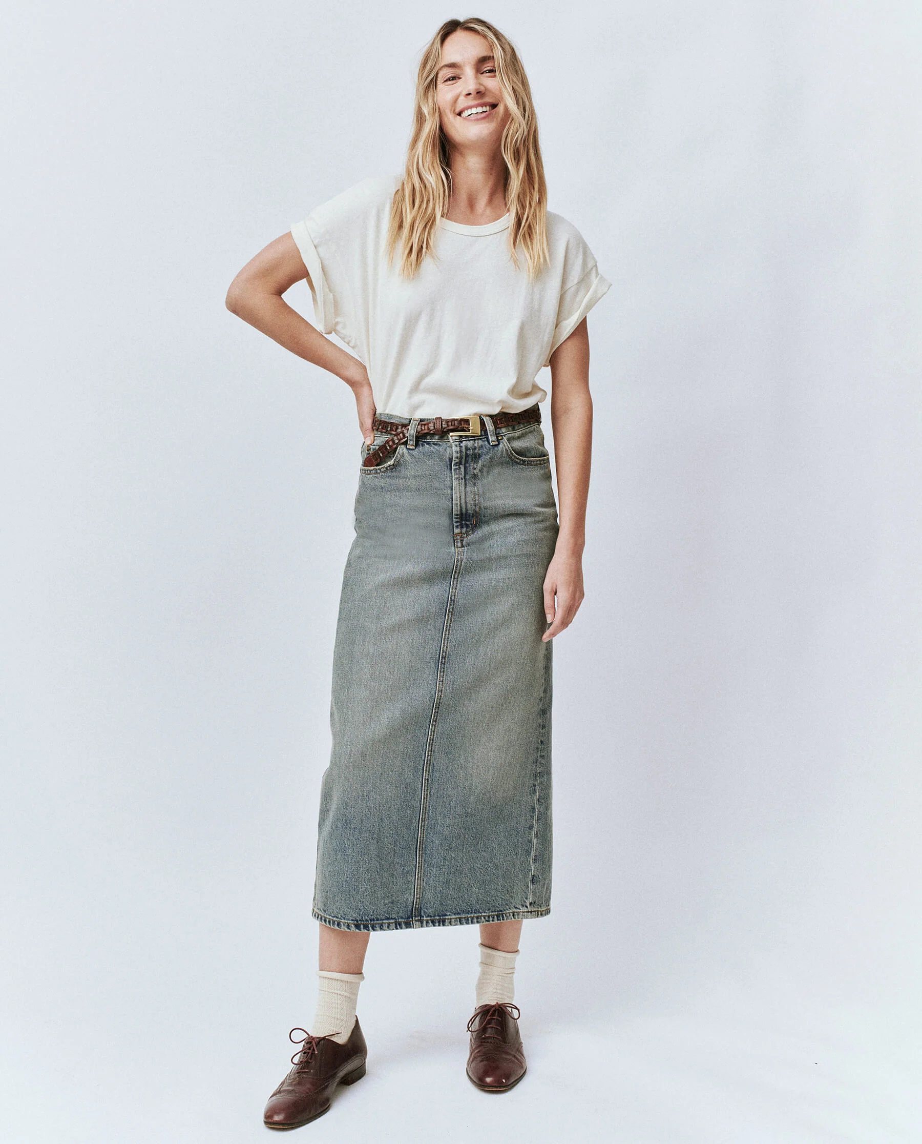 The Column Skirt. -- Monterey Wash - Image 3