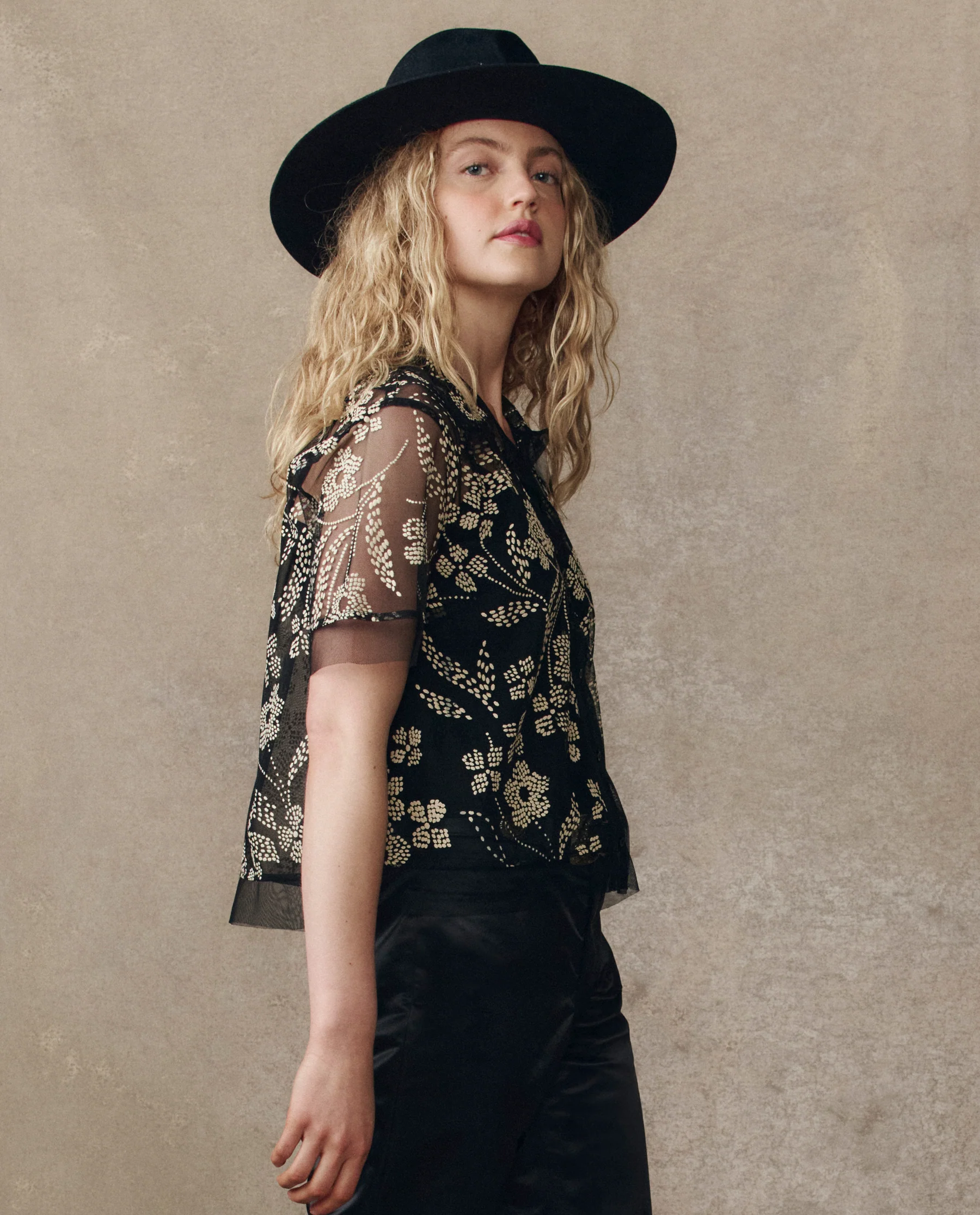 The Cotillion Top. -- Brocade Floral - Image 4