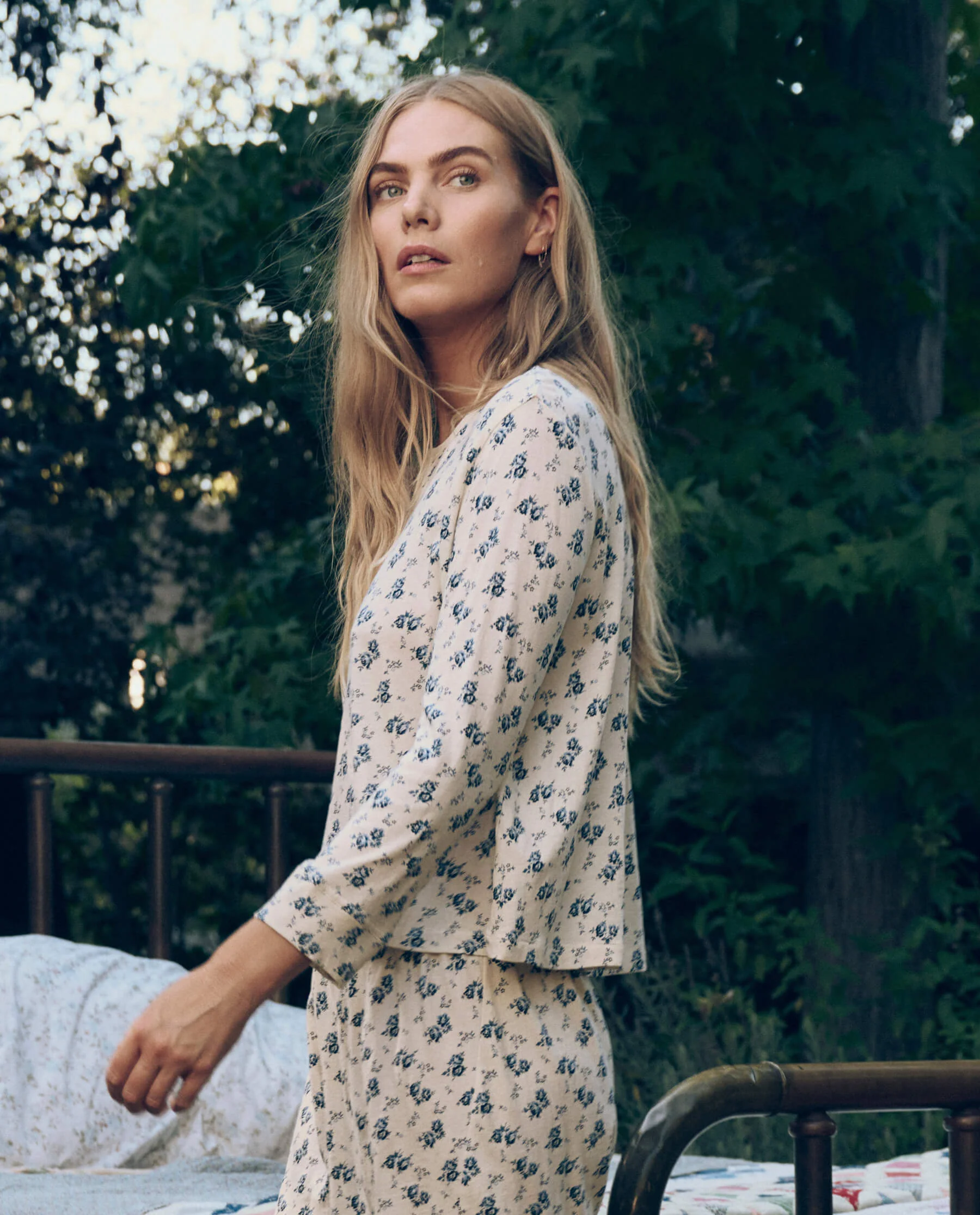 The Crop Sleep Henley. -- Indigo Rose - Image 4