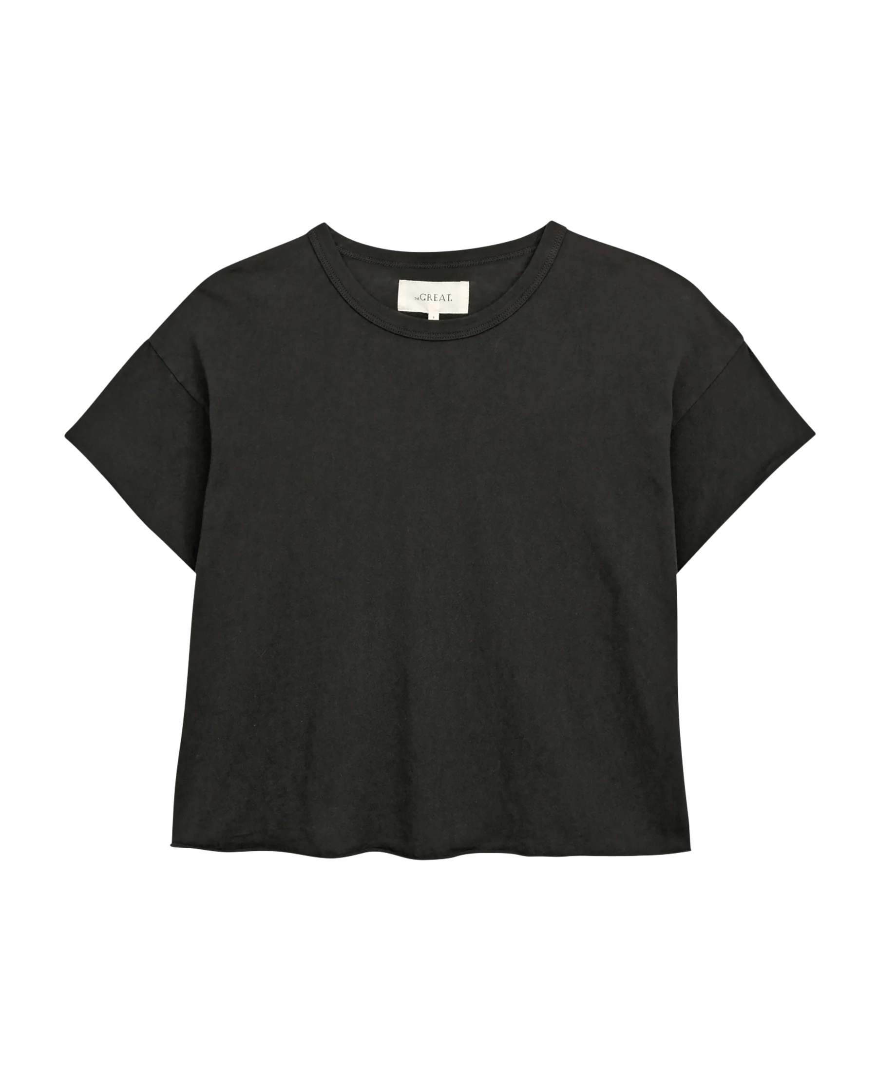 The Crop Tee. Solid -- Almost Black - Image 5