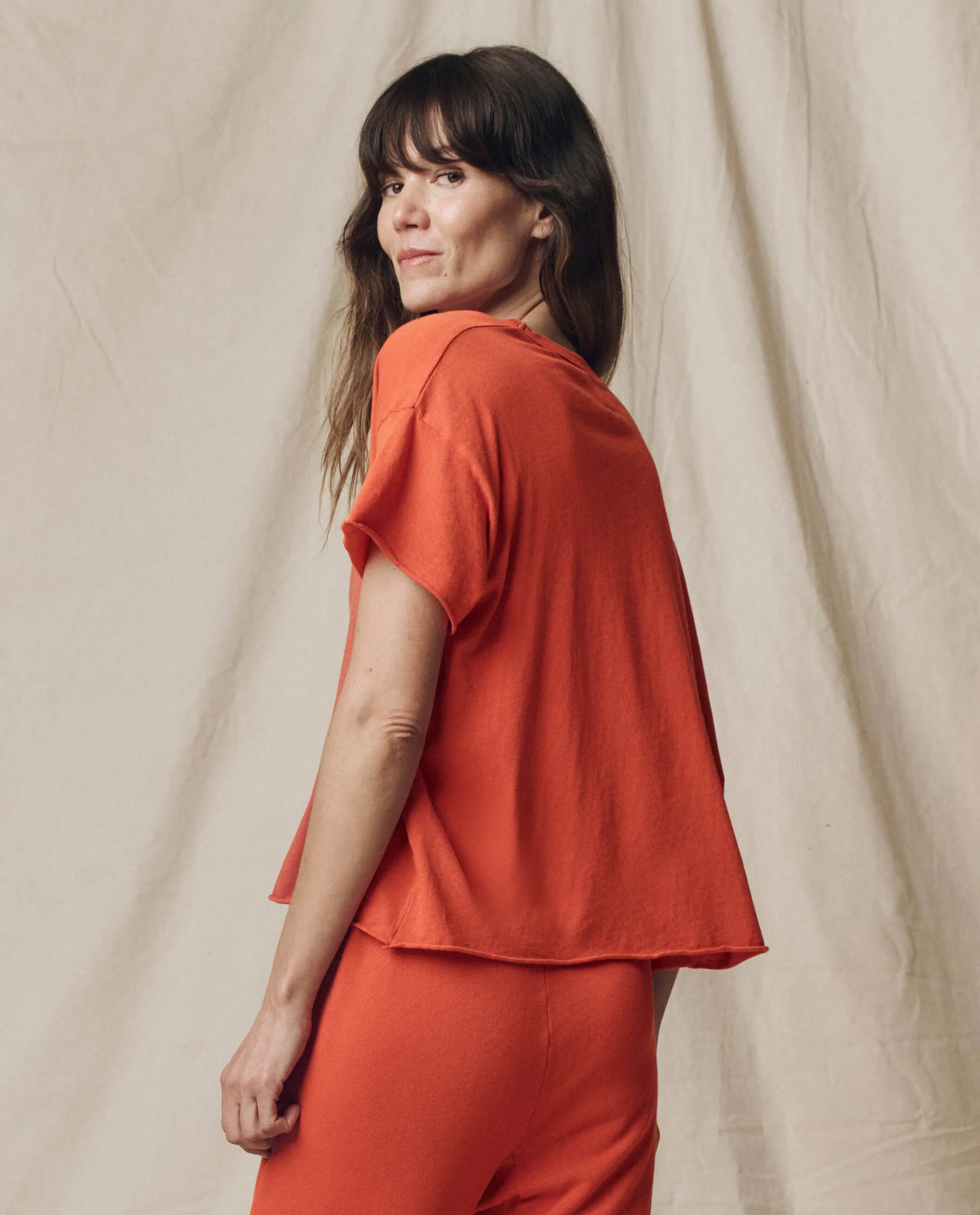 The Crop Tee. Solid -- Desert Clay - Image 2