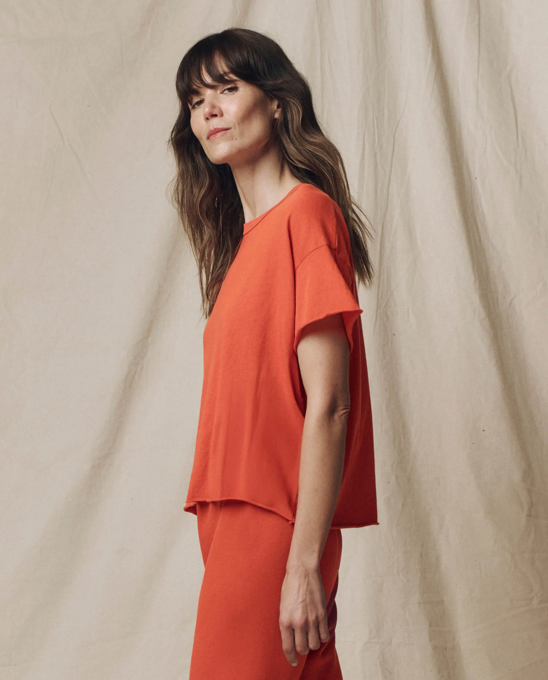 The Crop Tee. Solid -- Desert Clay - Image 3