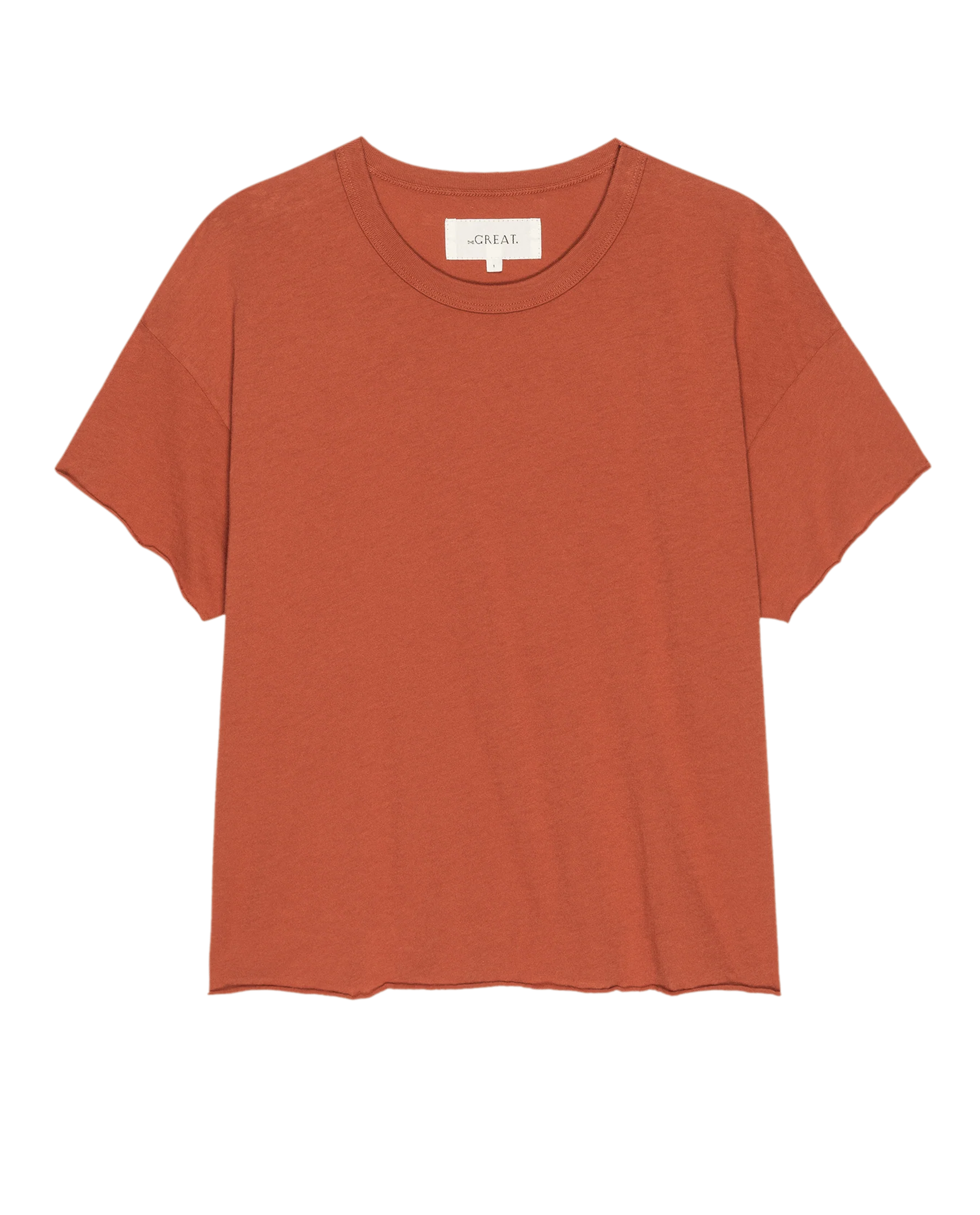 The Crop Tee. Solid -- Desert Clay - Image 5