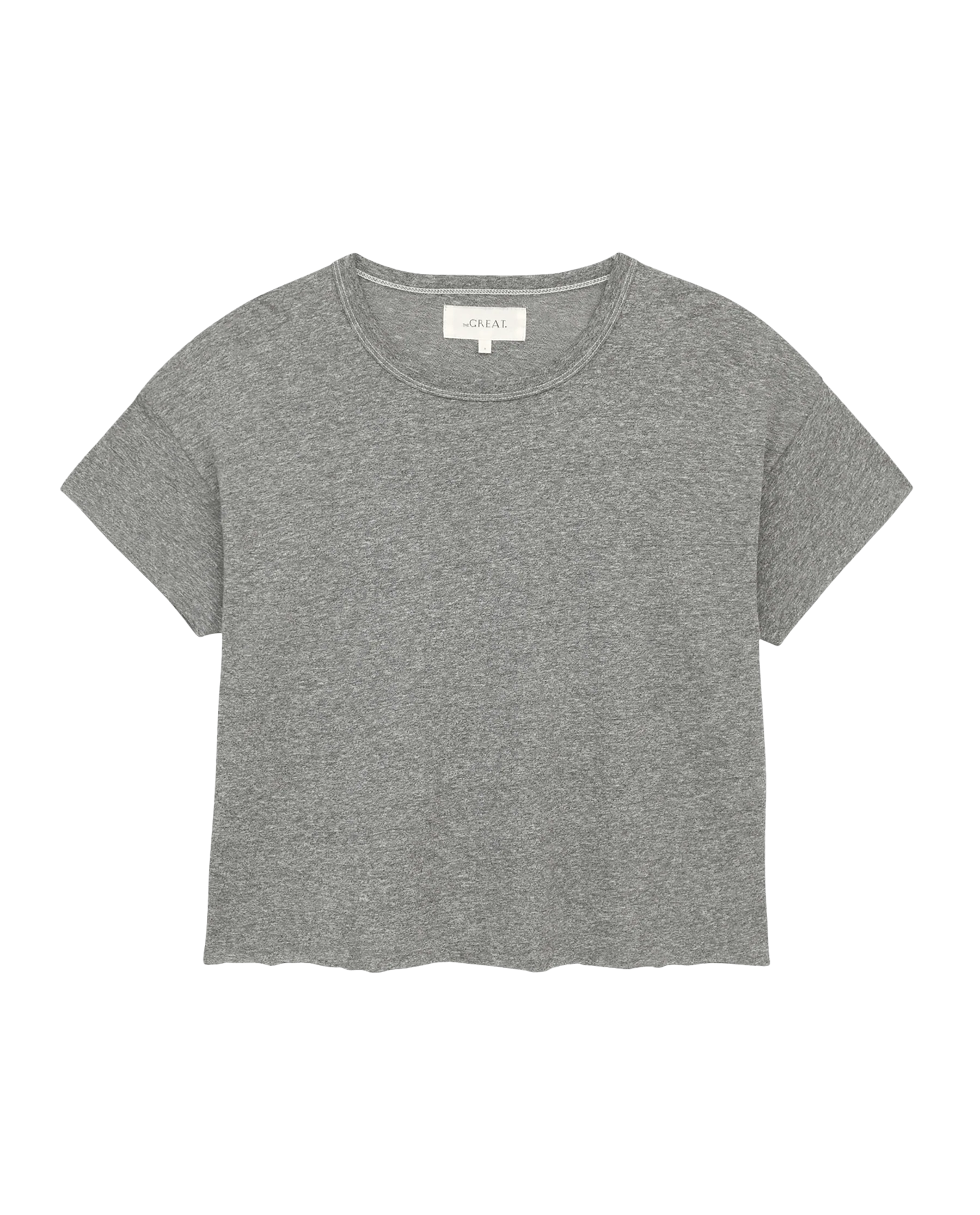 The Crop Tee. Solid -- Heather Grey - Image 5