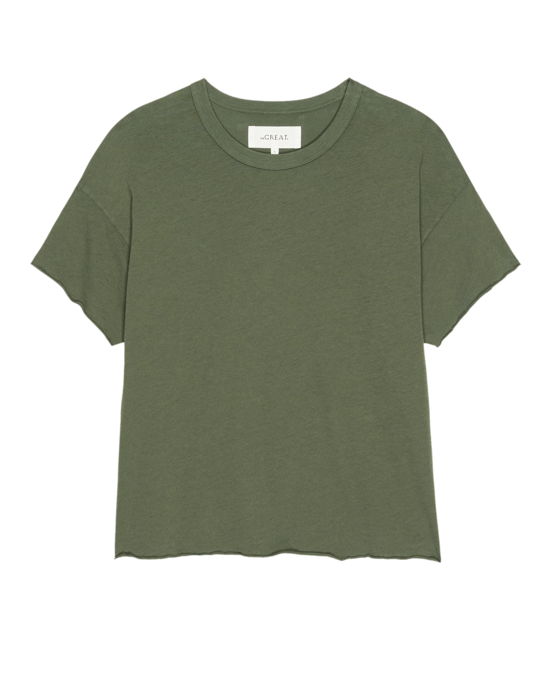 The Crop Tee. Solid -- Heritage Army - Image 5