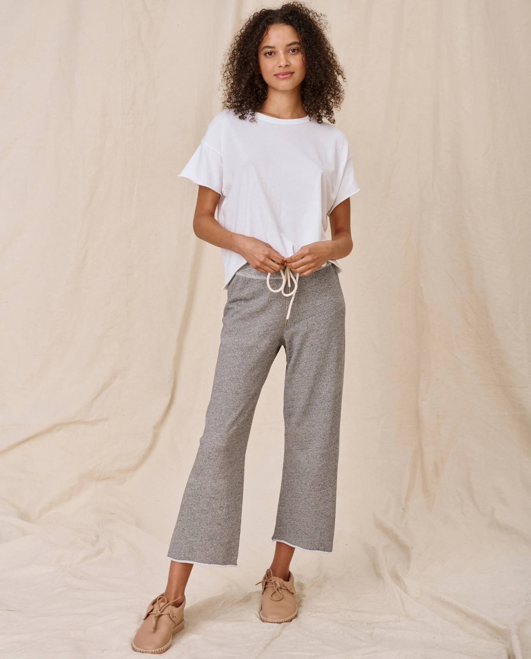 The Crop Tee. Solid -- True White - Image 2