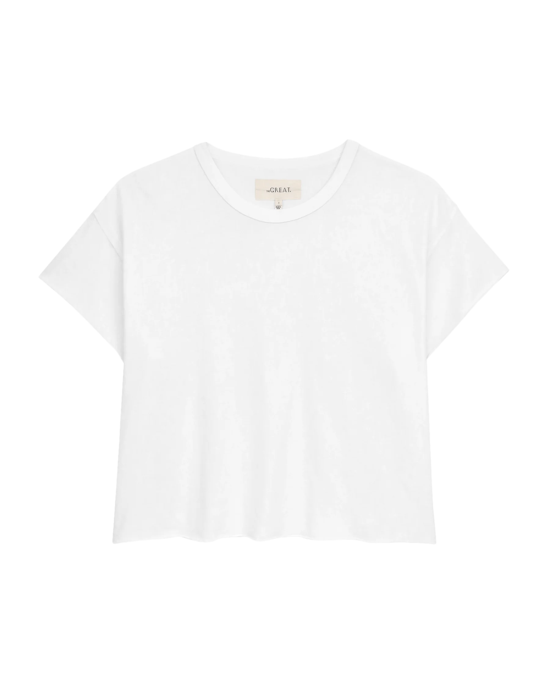 The Crop Tee. Solid -- True White - Image 6
