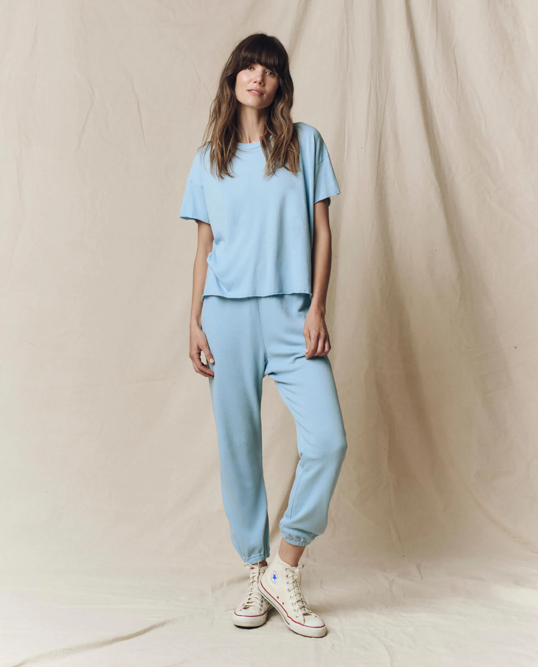 The Crop Tee. Solid -- Vista Blue - Image 4