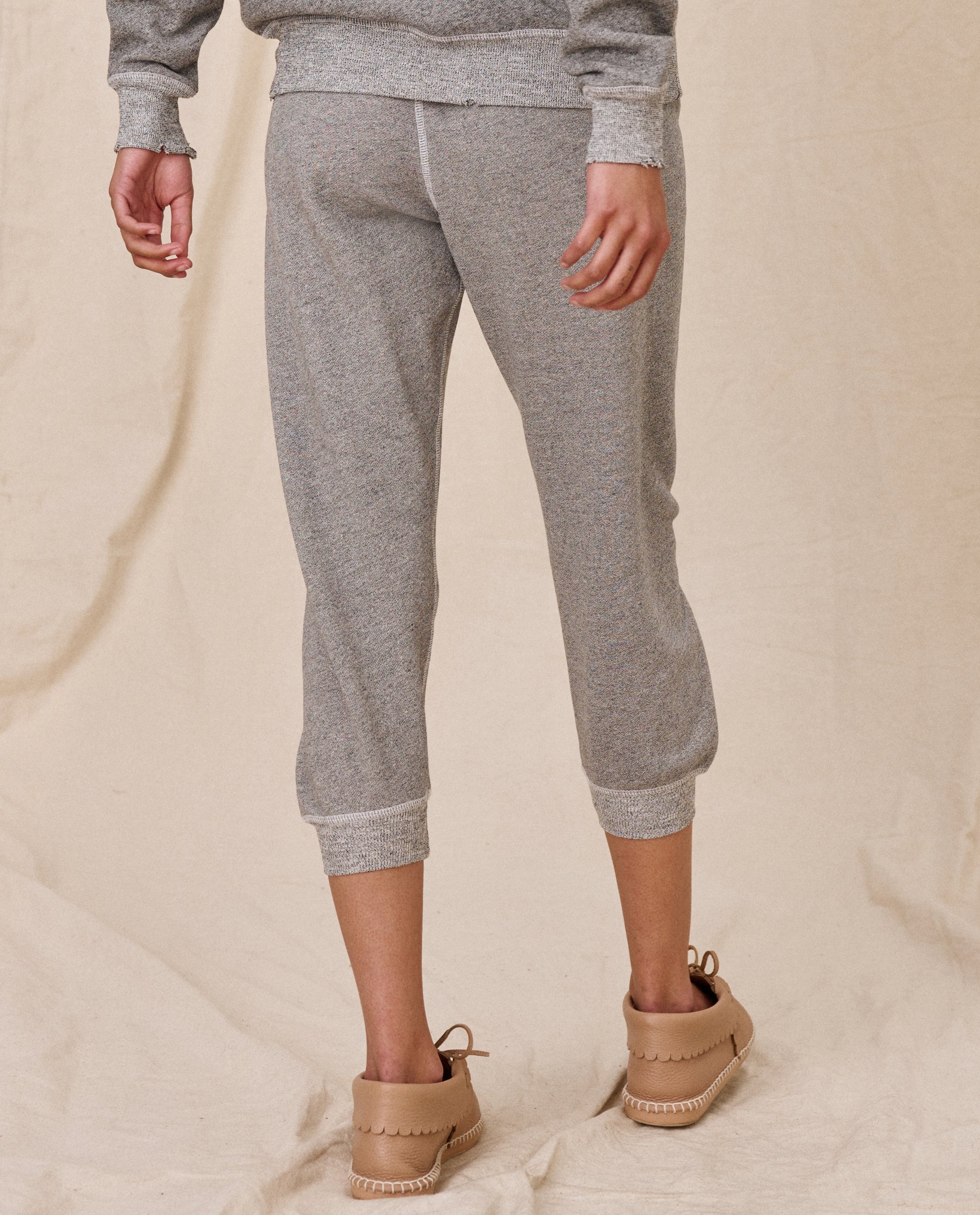 The Cropped Sweatpant. Solid -- Varsity Grey - Image 5