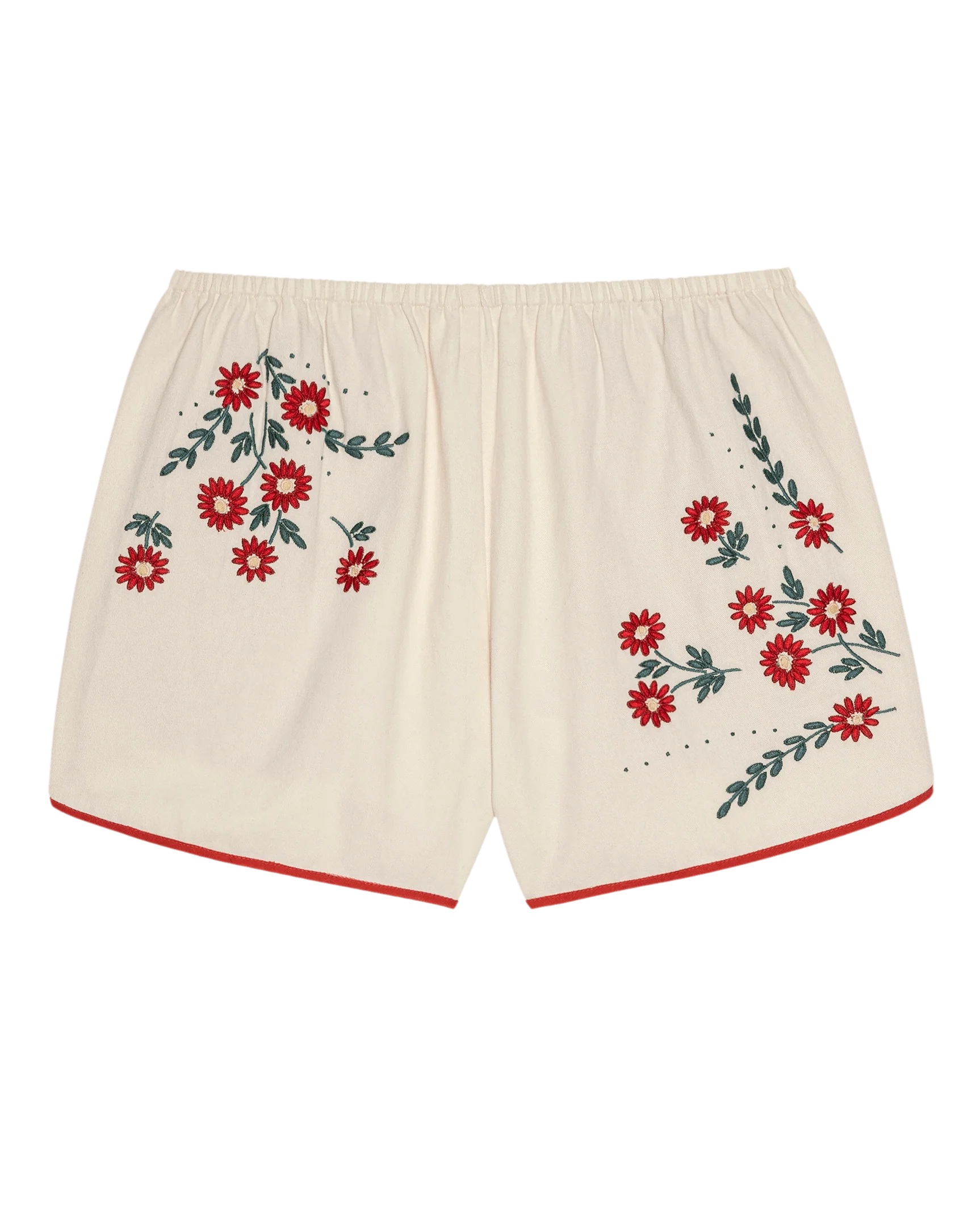 The Dolphin Short. -- Natural With Field Floral Emb - Image 5