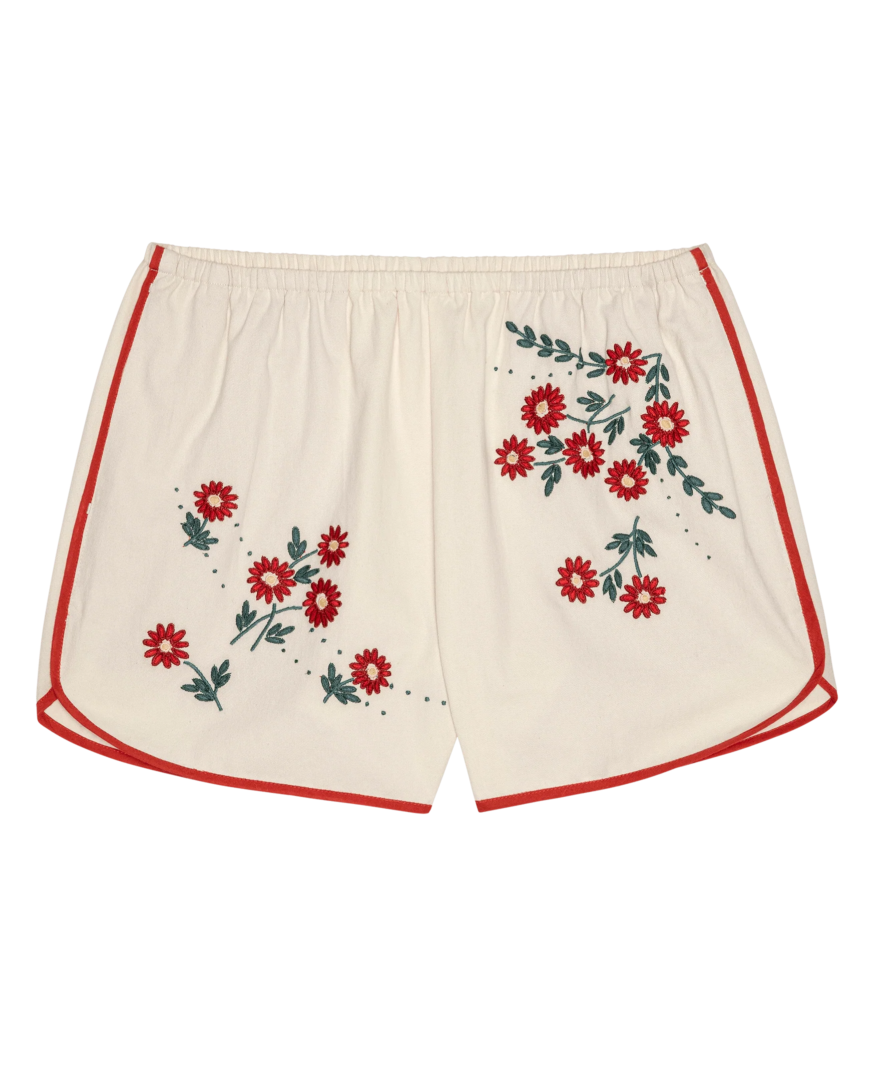 The Dolphin Short. -- Natural With Field Floral Emb - Image 6